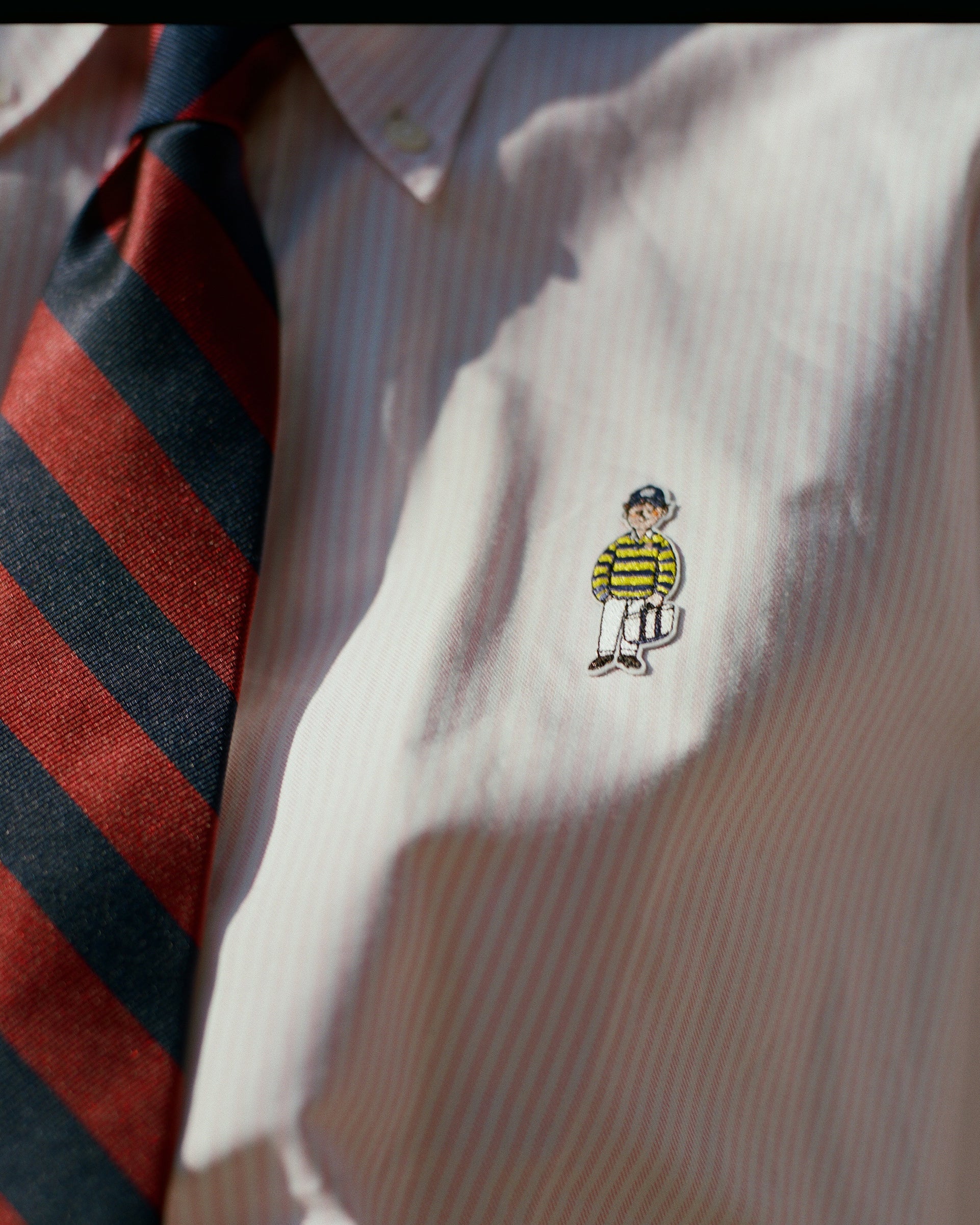 Made-in-USA "Ivy Guy" Pink University Stripe Oxford Cloth Shirt