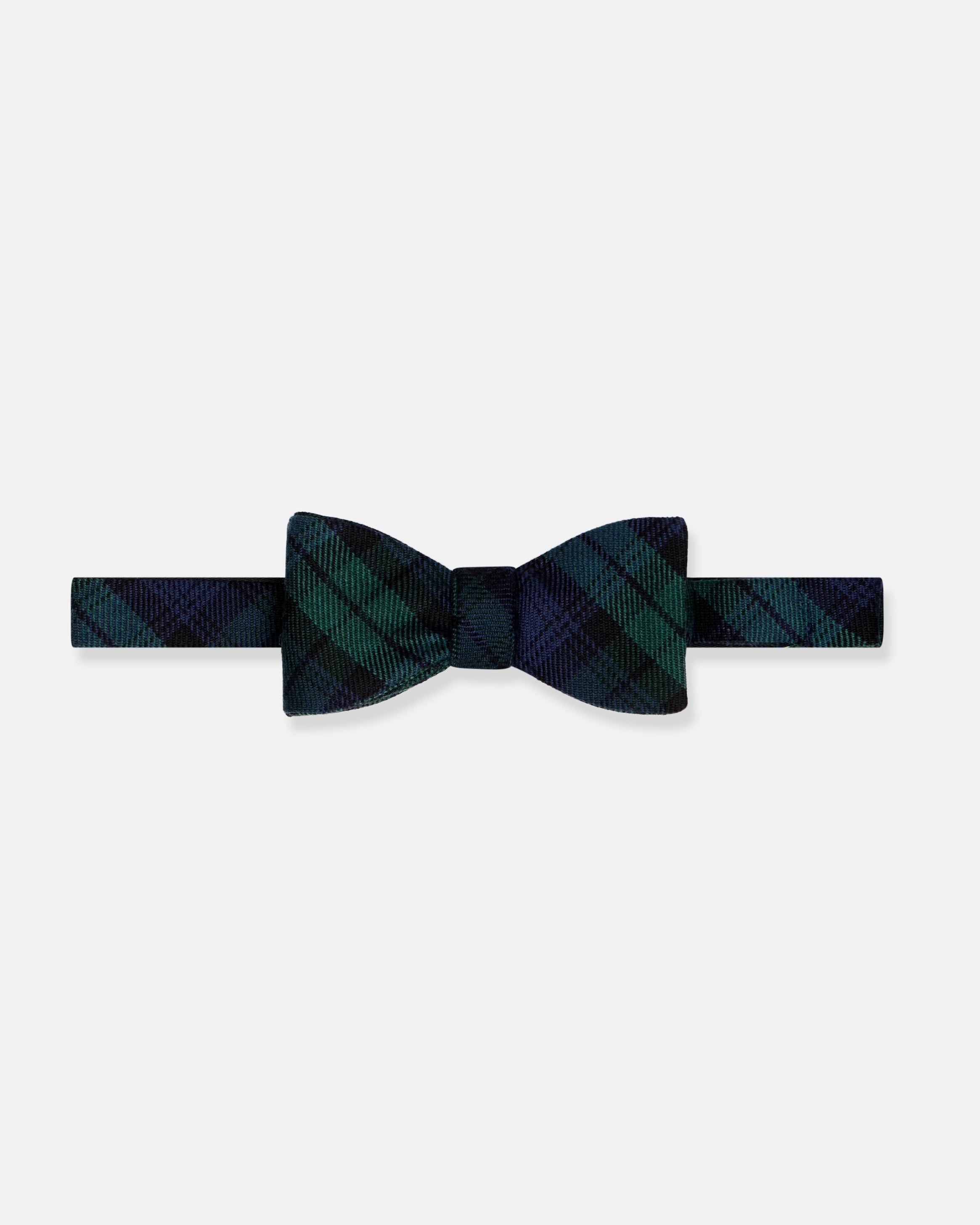 Made-in-England Blackwatch Tartan Wool Bow Tie