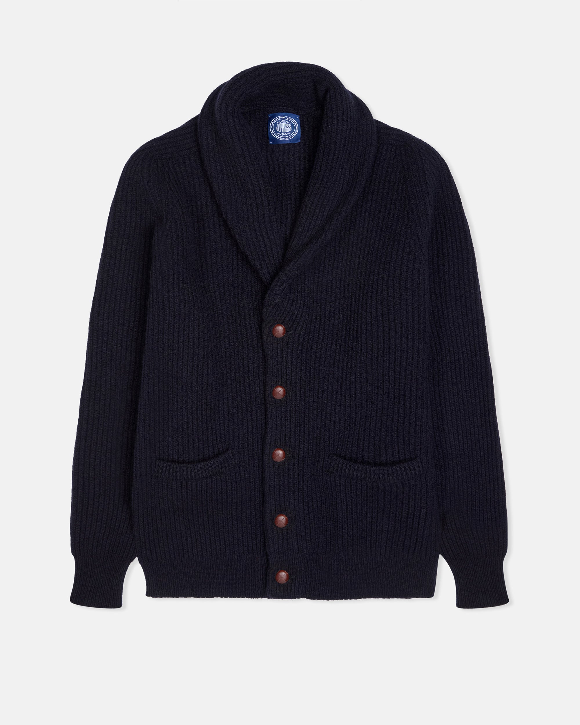 Made-in-Scotland Shawl Collar Cashmere Cardigan