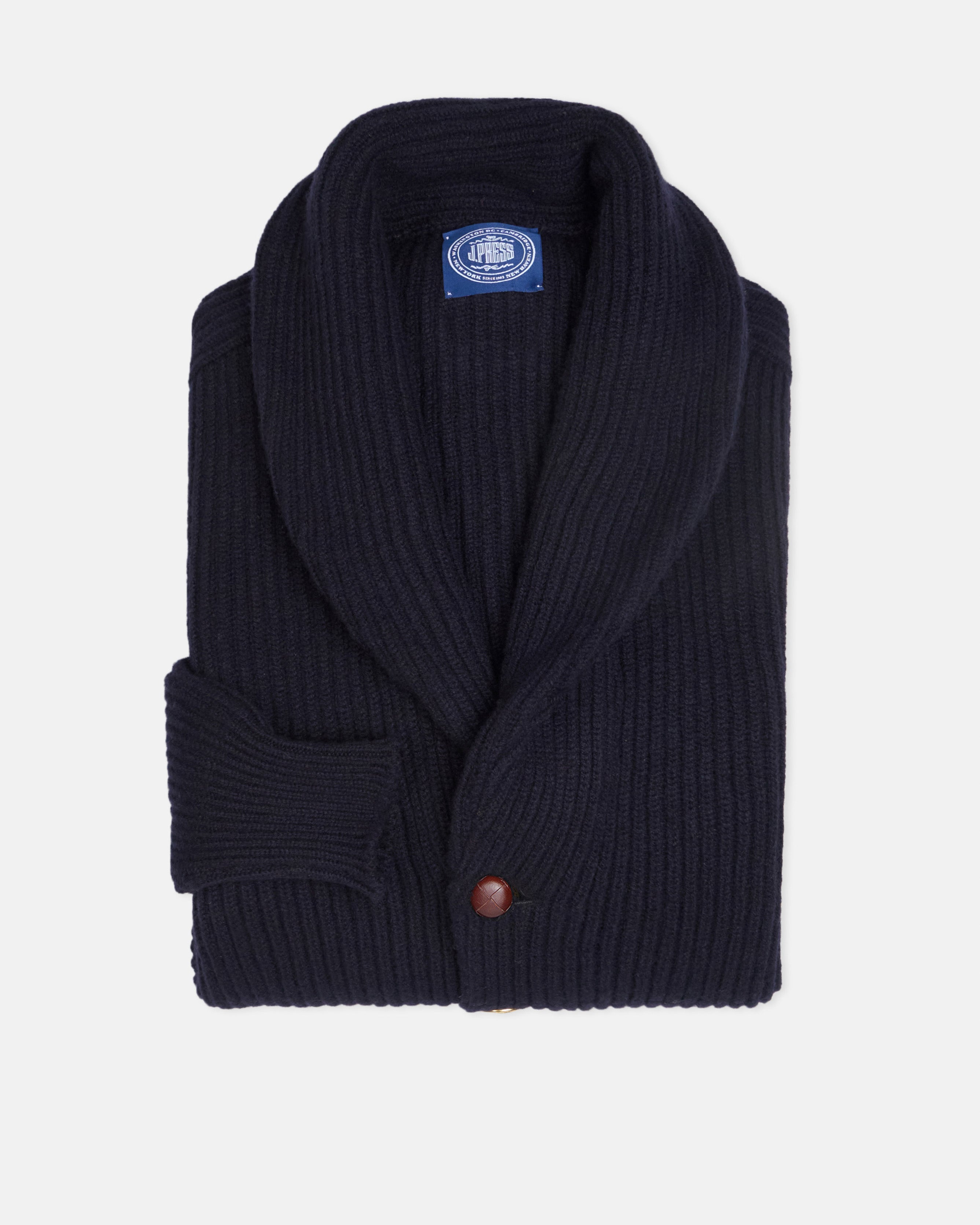 Made-in-Scotland Shawl Collar Cashmere Cardigan