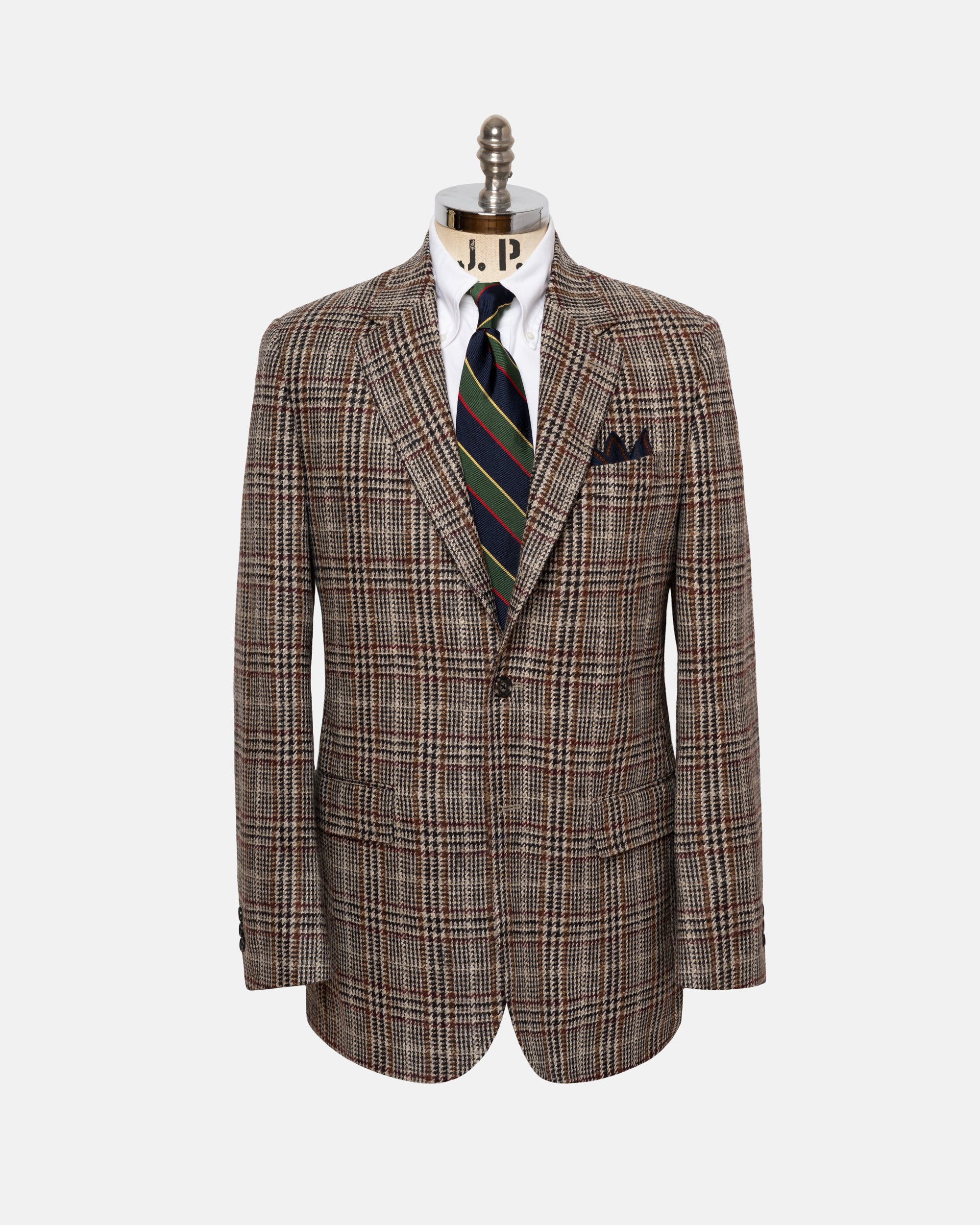 Made-in-Canada Black & Tan Plaid Sport Coat - Custom Make