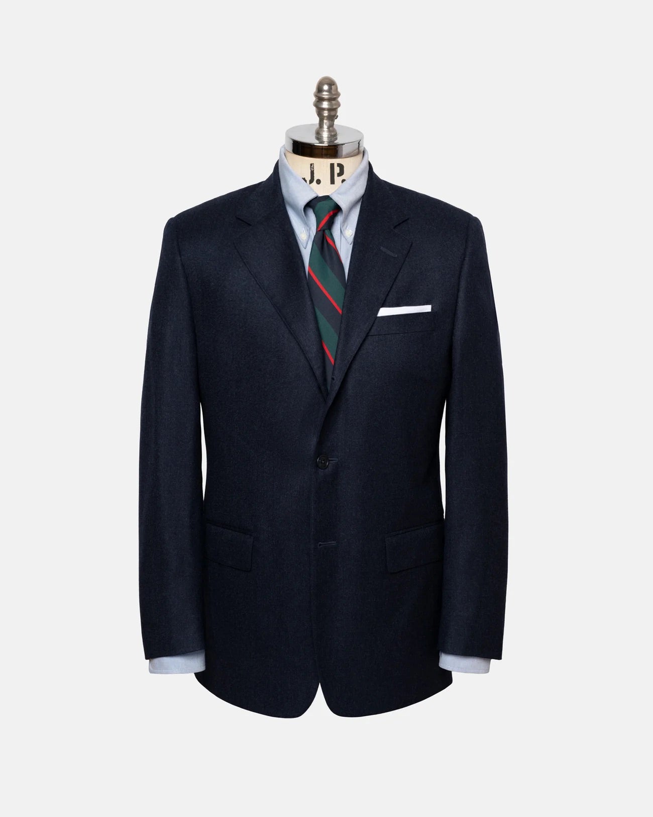 Made-in-Canada Solid Navy Wool Flannel Suit