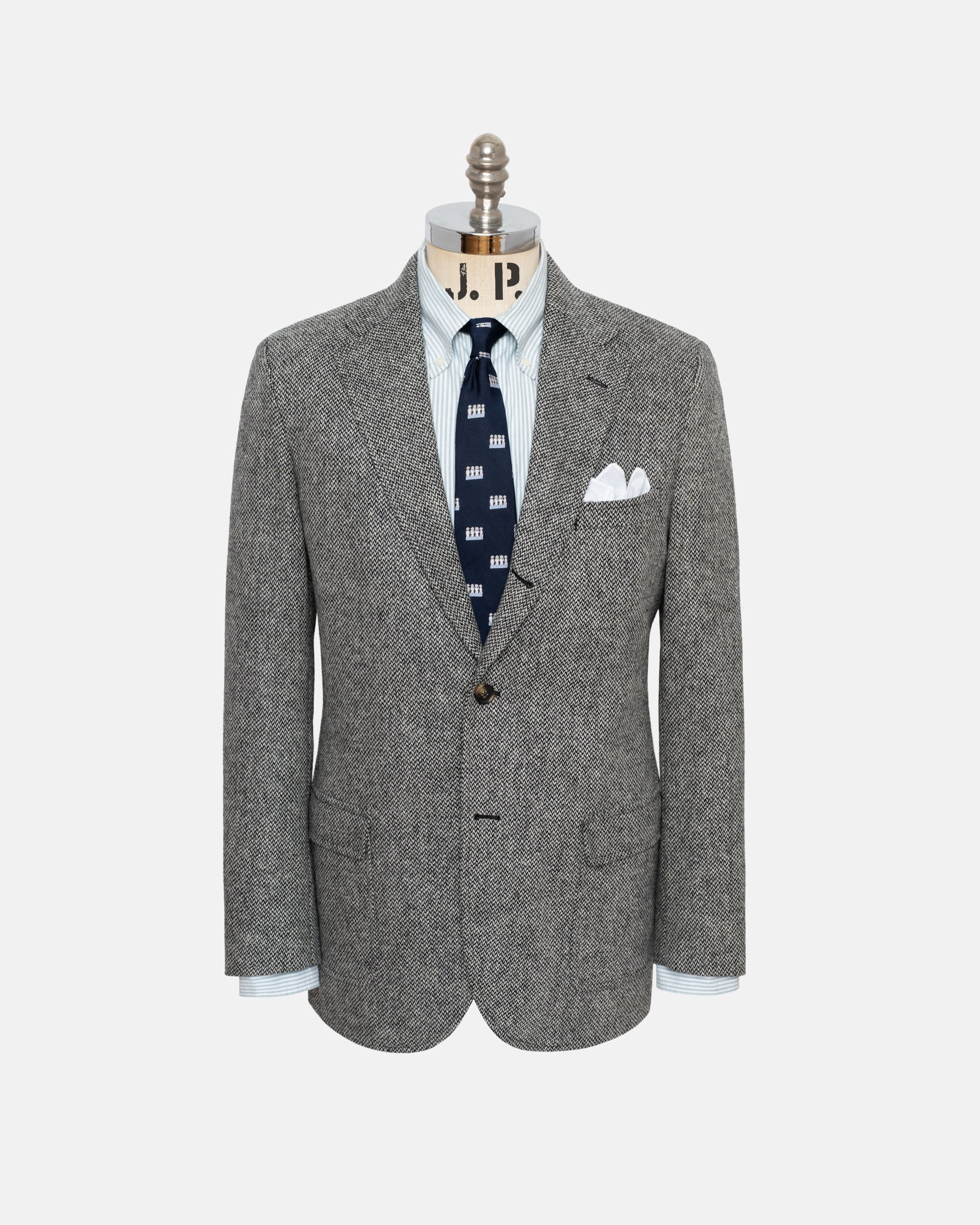 Black & White Crows Foot Wool Sport Coat