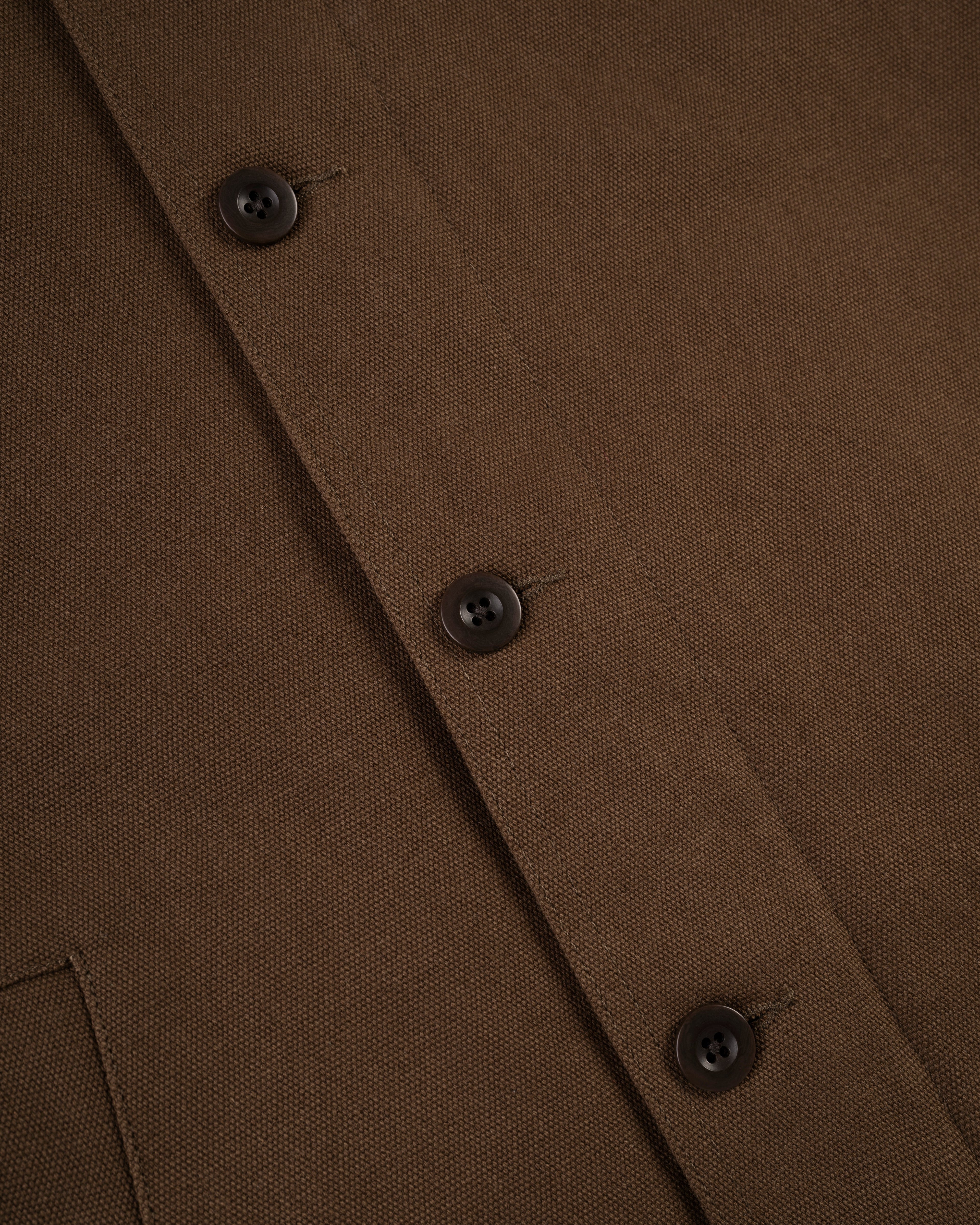 Olive Fleece-lined Canvas Deck Jacket