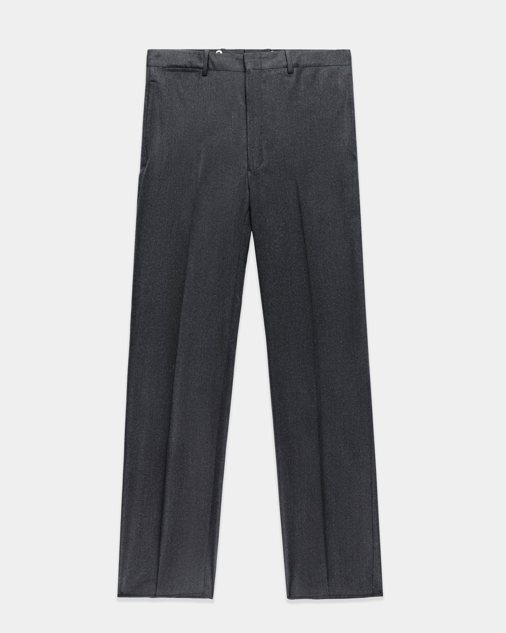 Made-in-Canada Solid Charcoal Wool Flannel Suit