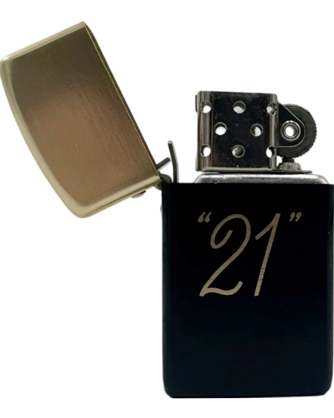 Vintage The 21 Club NYC Restaurant Black & Gold Lighter