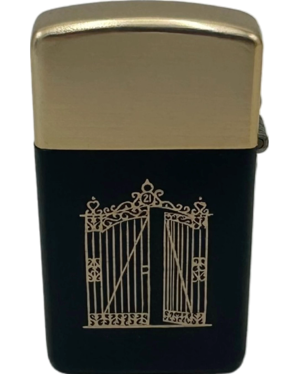 Vintage The 21 Club NYC Restaurant Black & Gold Lighter