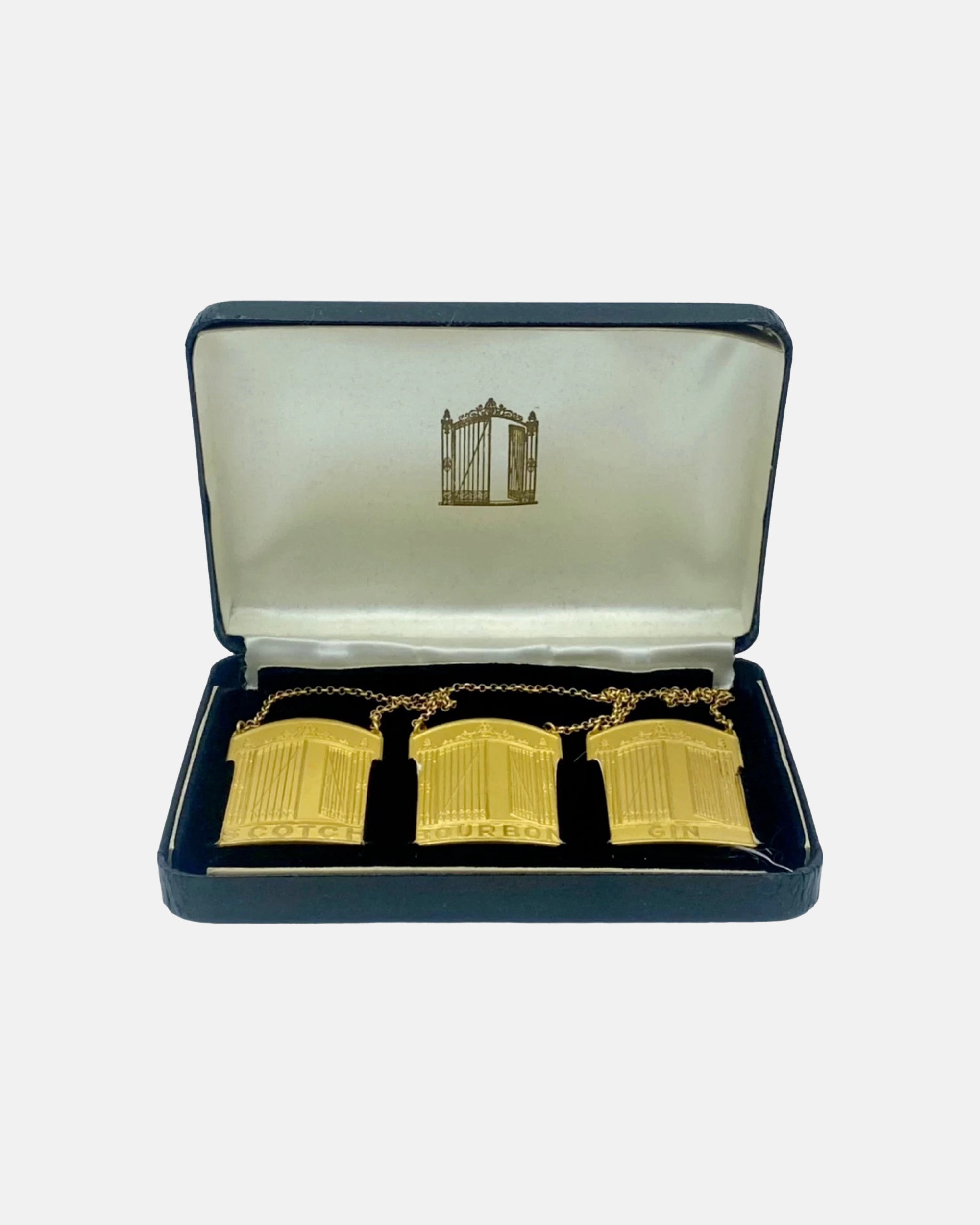 Set 3 The 21 Club NYC Restaurant Decanter Tags