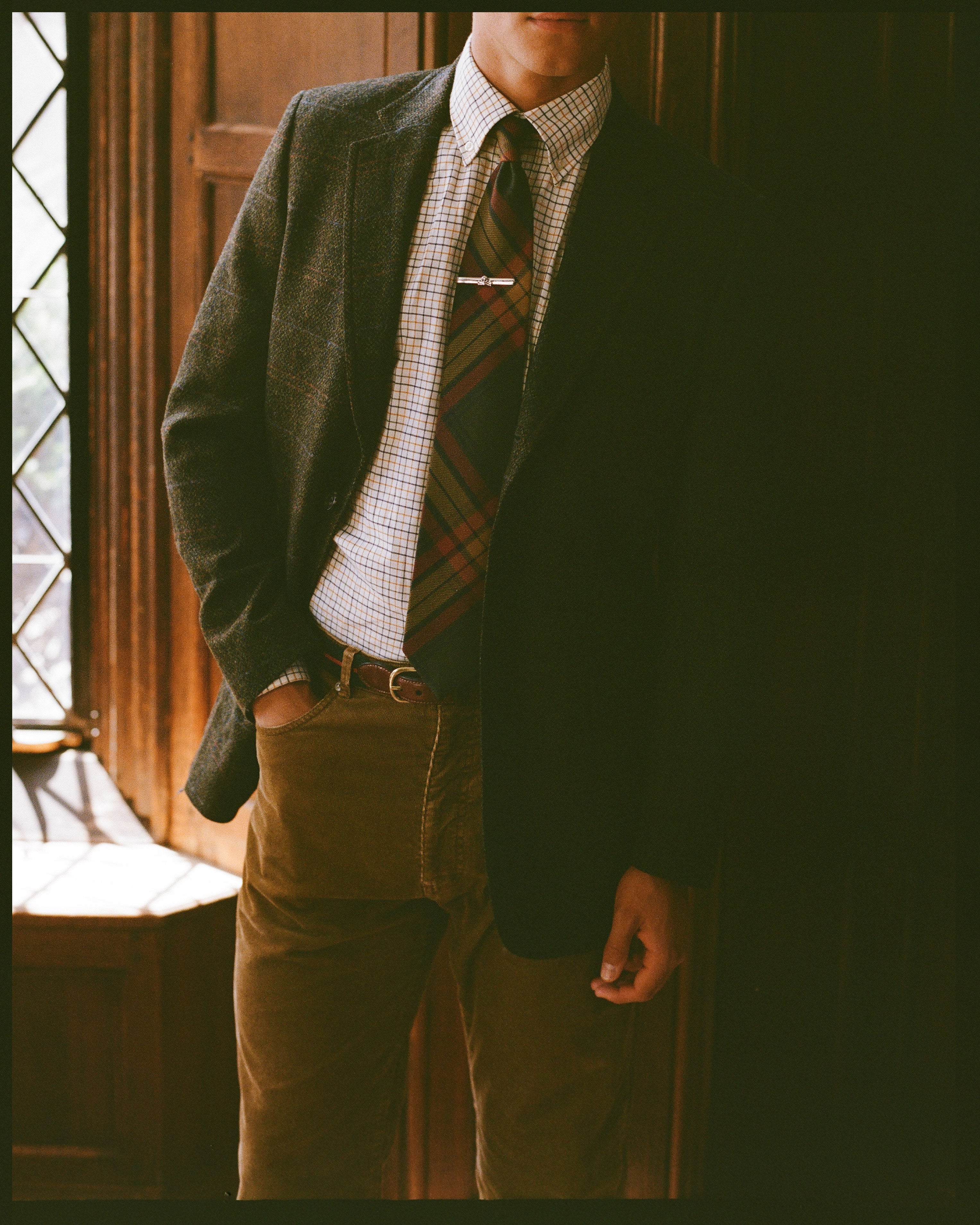 Made-in-Canada Olive Barleycorn with Windowpane Sport Coat - Custom Make