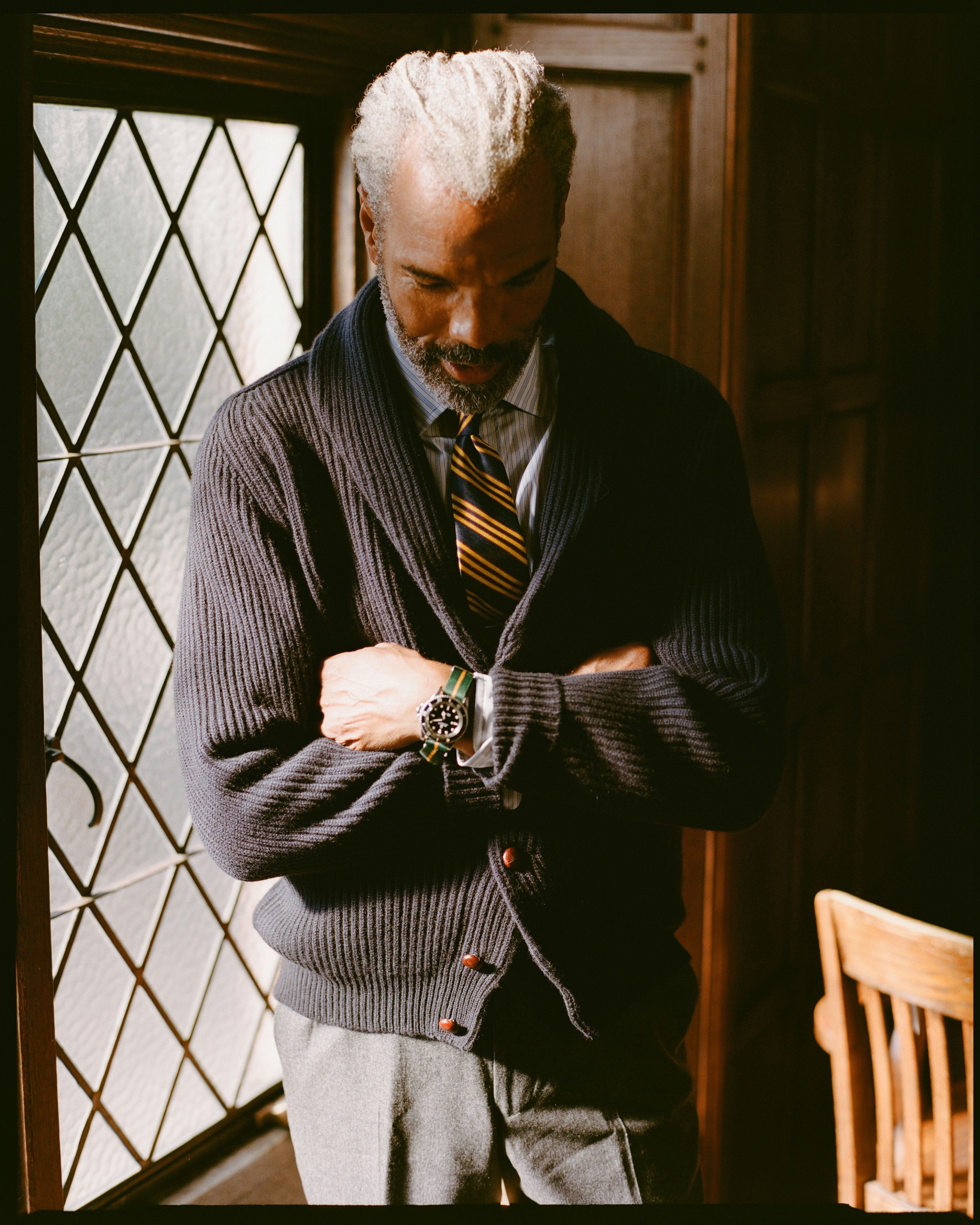 Made-in-Scotland Shawl Collar Cashmere Cardigan