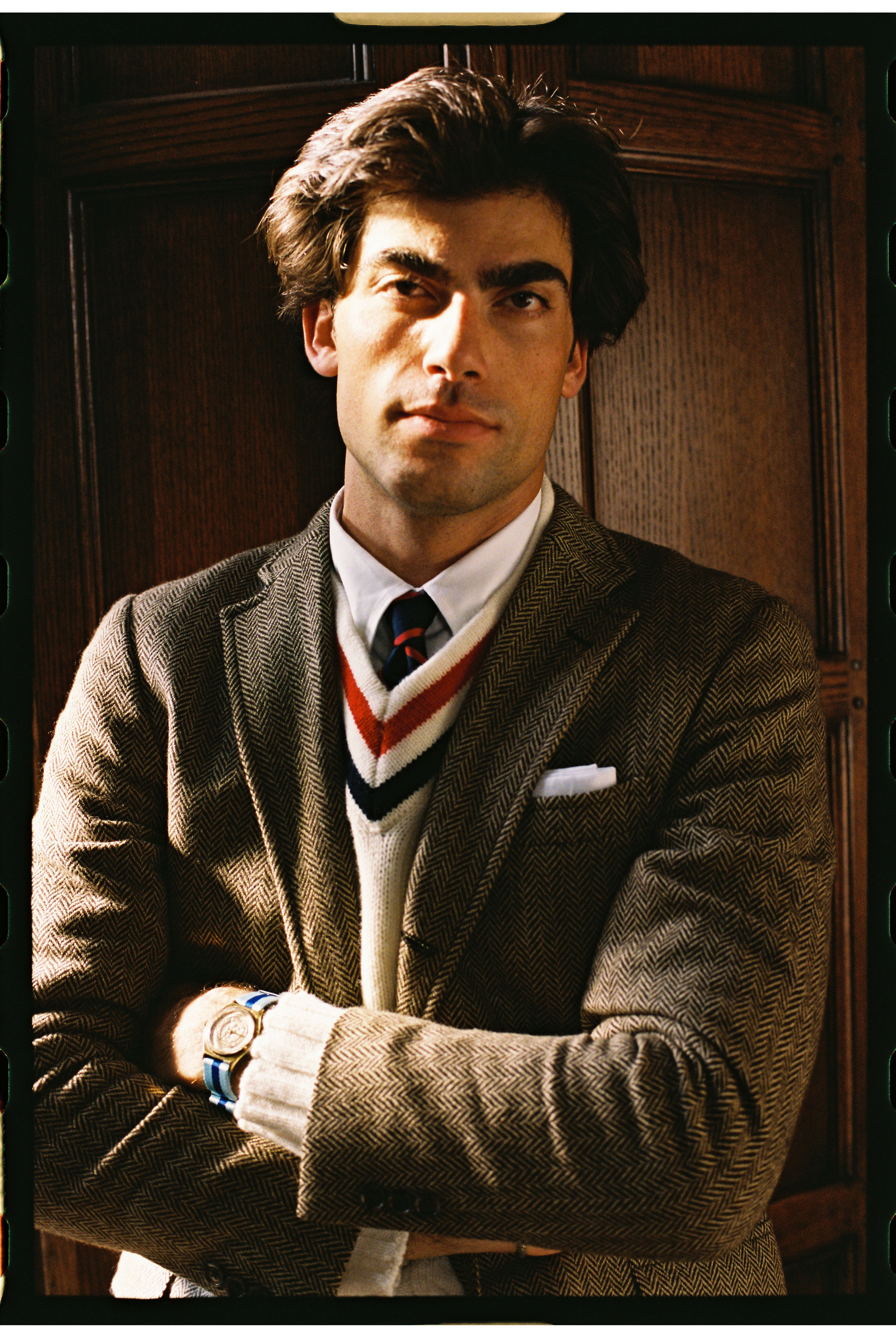 Made-in-USA Brown & Tan Herringbone Lambswool Sport Coat