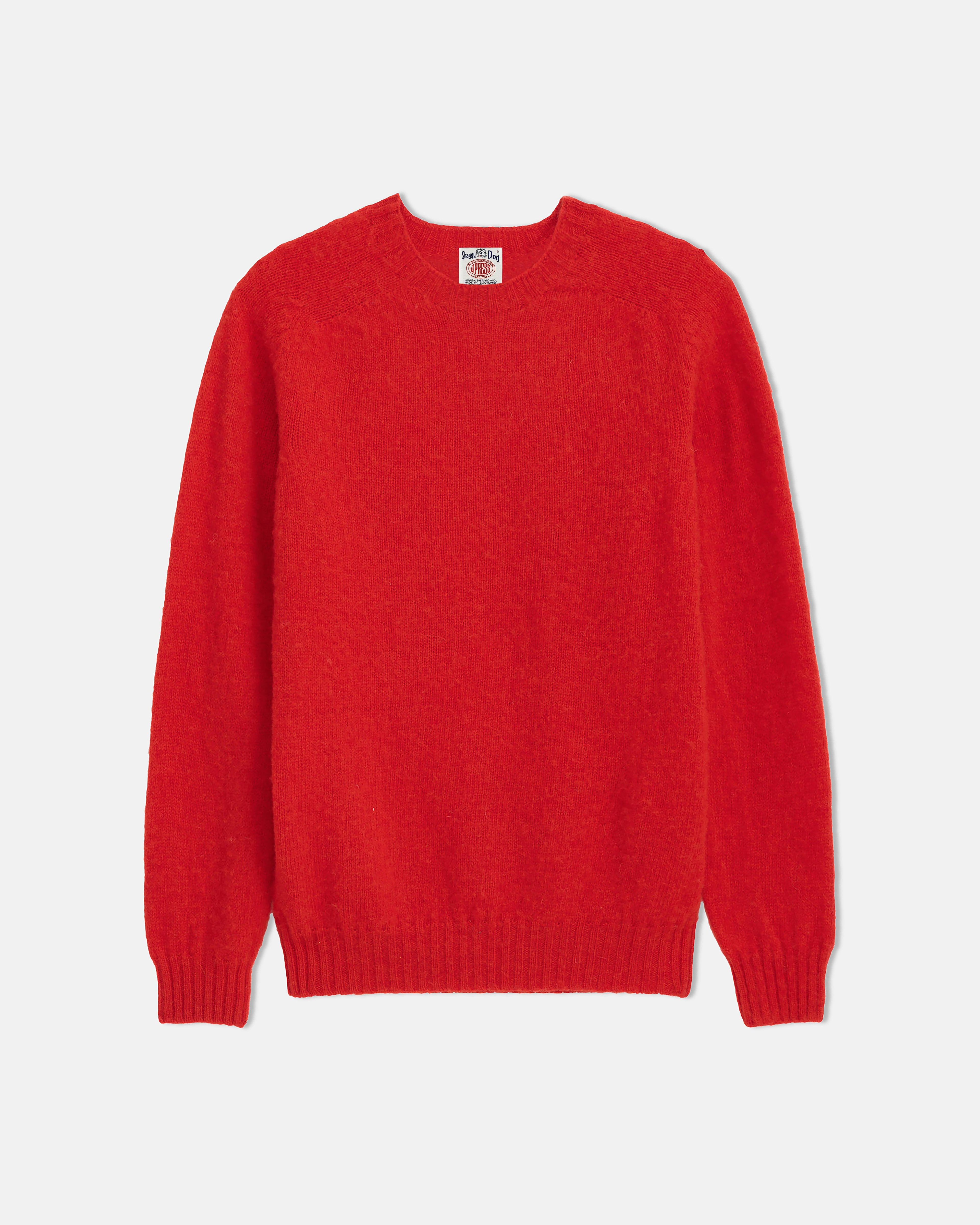 J. Press x Alex Mill Red Shaggy Dog Sweater -Trim Fit