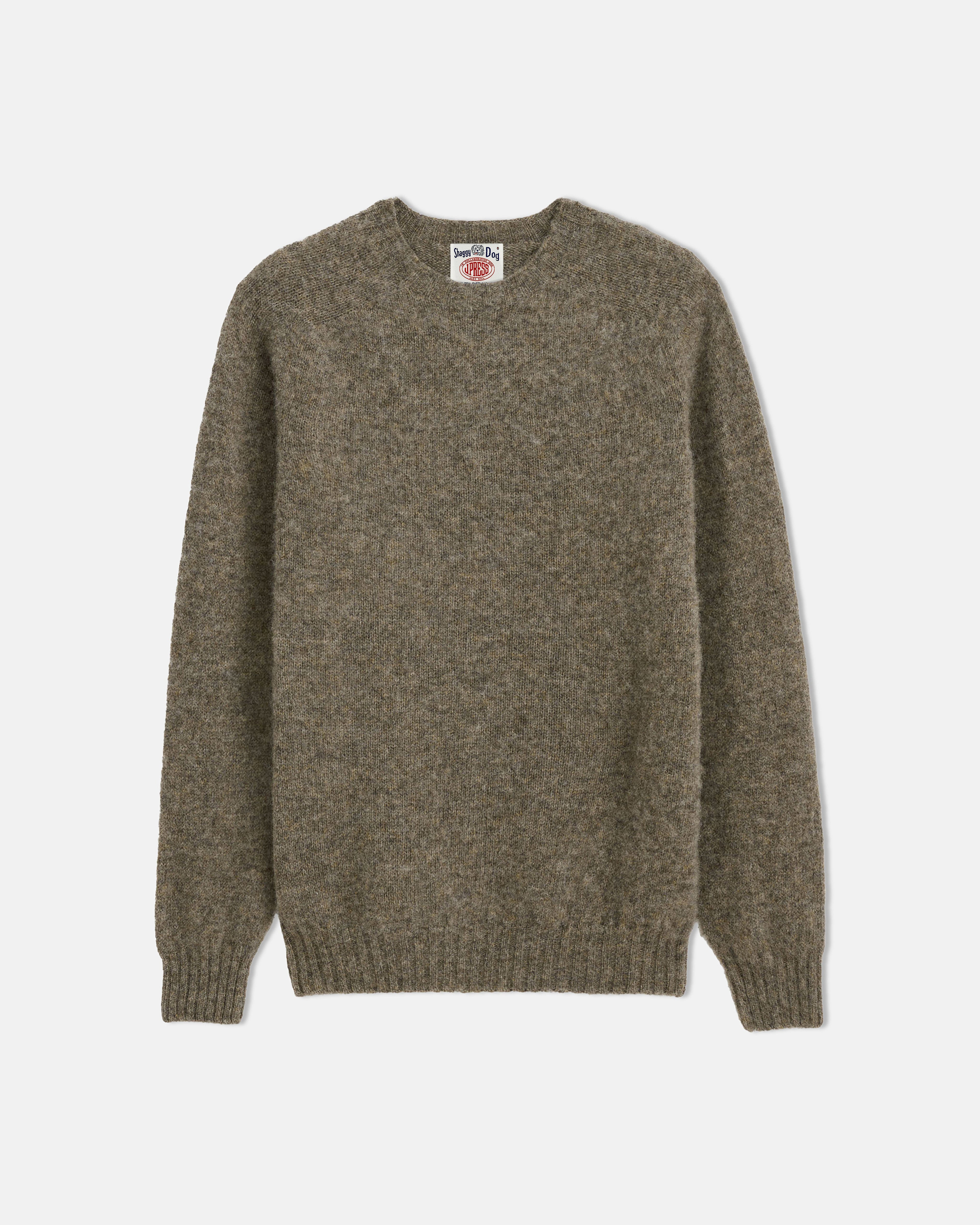 J. Press x Alex Mill Grey Shaggy Dog Sweater - Trim Fit