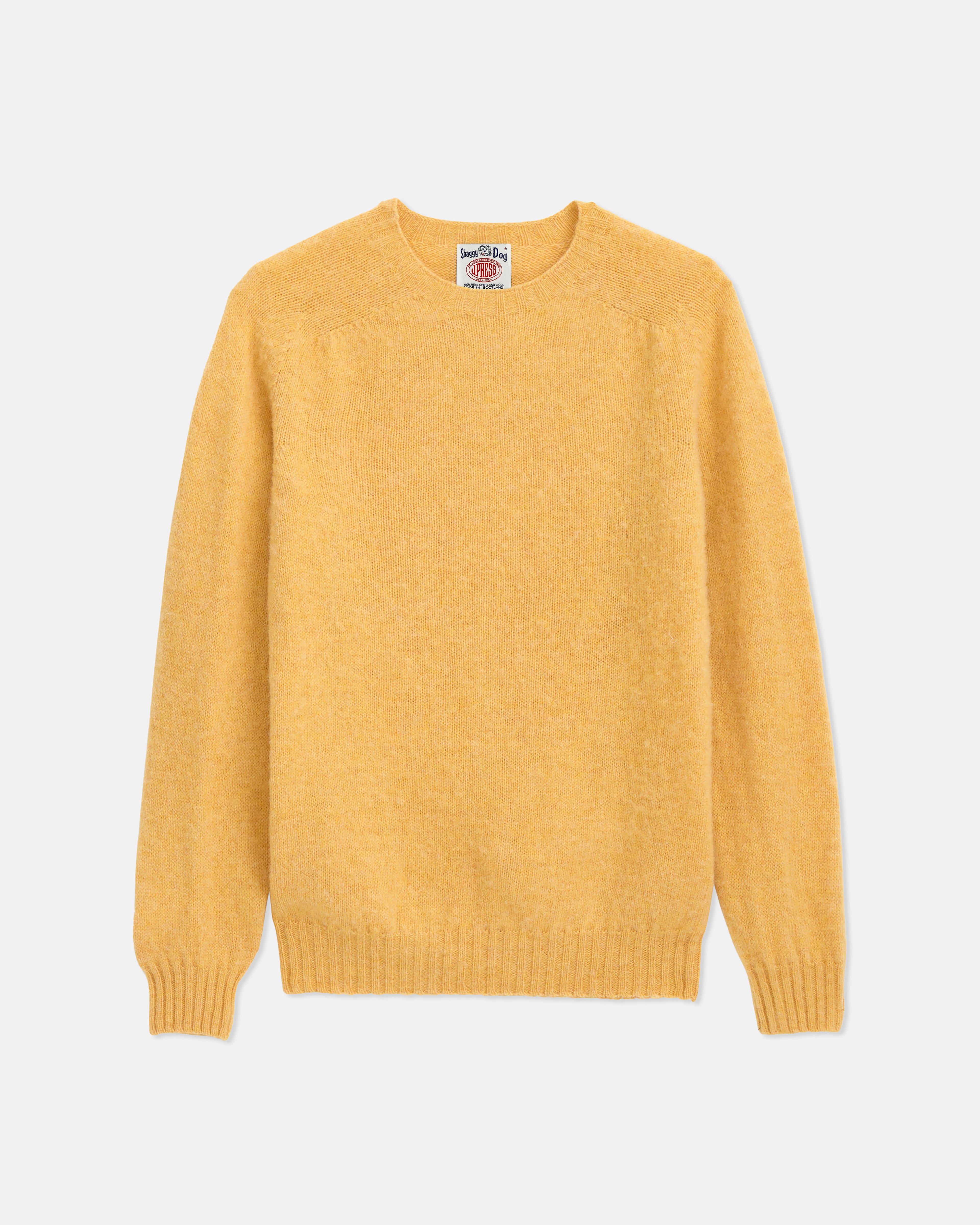 J. Press x Alex Mill Yellow Shaggy Dog Sweater -Trim Fit