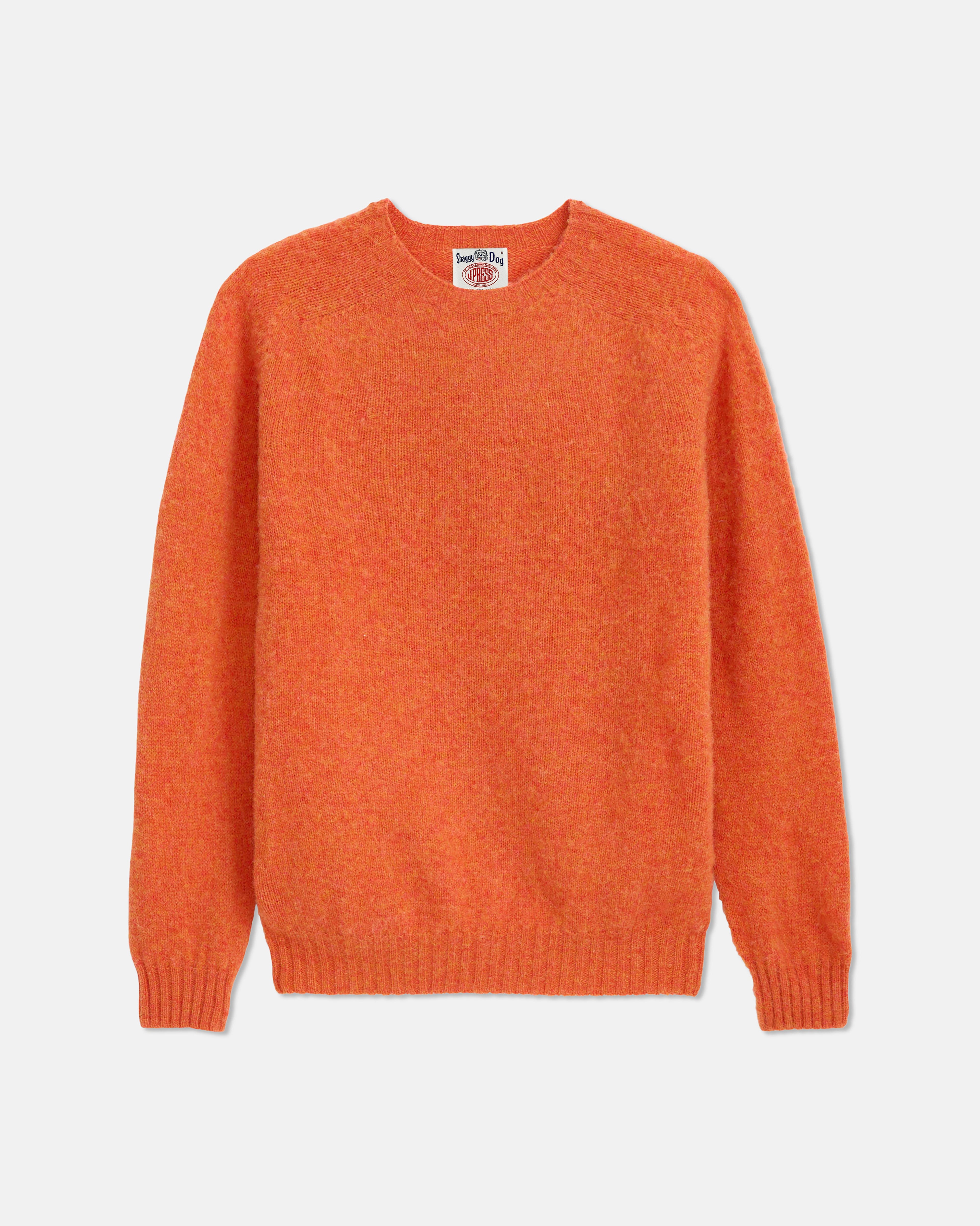 J. Press x Alex Mill Orange Shaggy Dog Sweater -Trim Fit