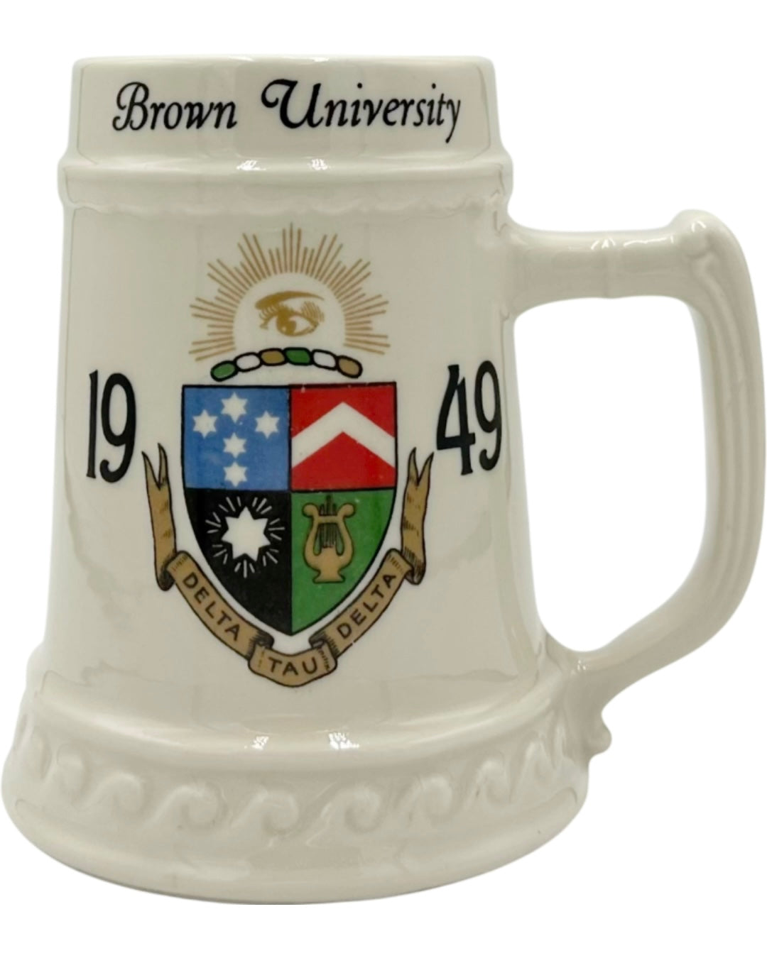 Vintage Brown University 1949 Delta Tau Delta "Jack" Porcelain Mug