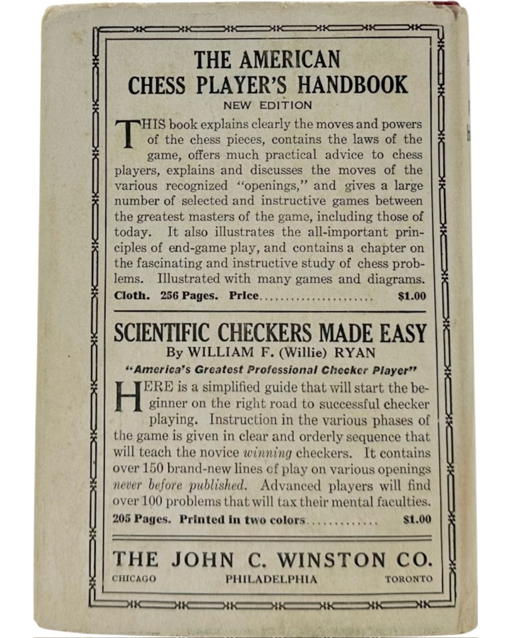 The American Chess Player's Handbook Hardcover Book 1934