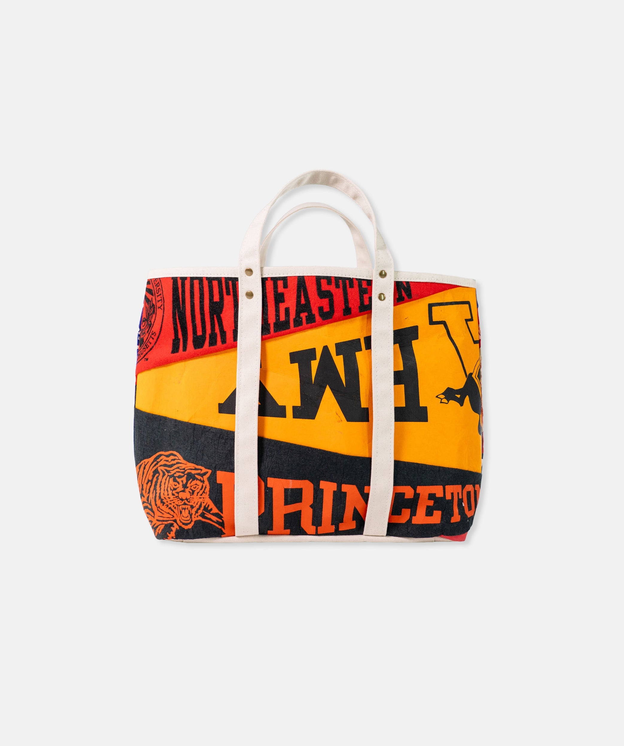 Made-in-USA Handmade Vintage Pennant Tote