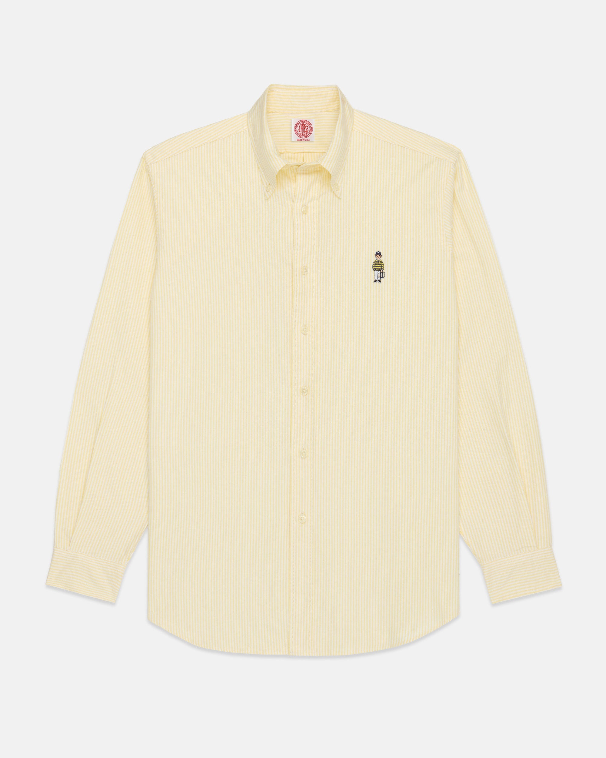 Made-in-USA "Ivy Guy" Yellow University Stripe Oxford Cloth Shirt