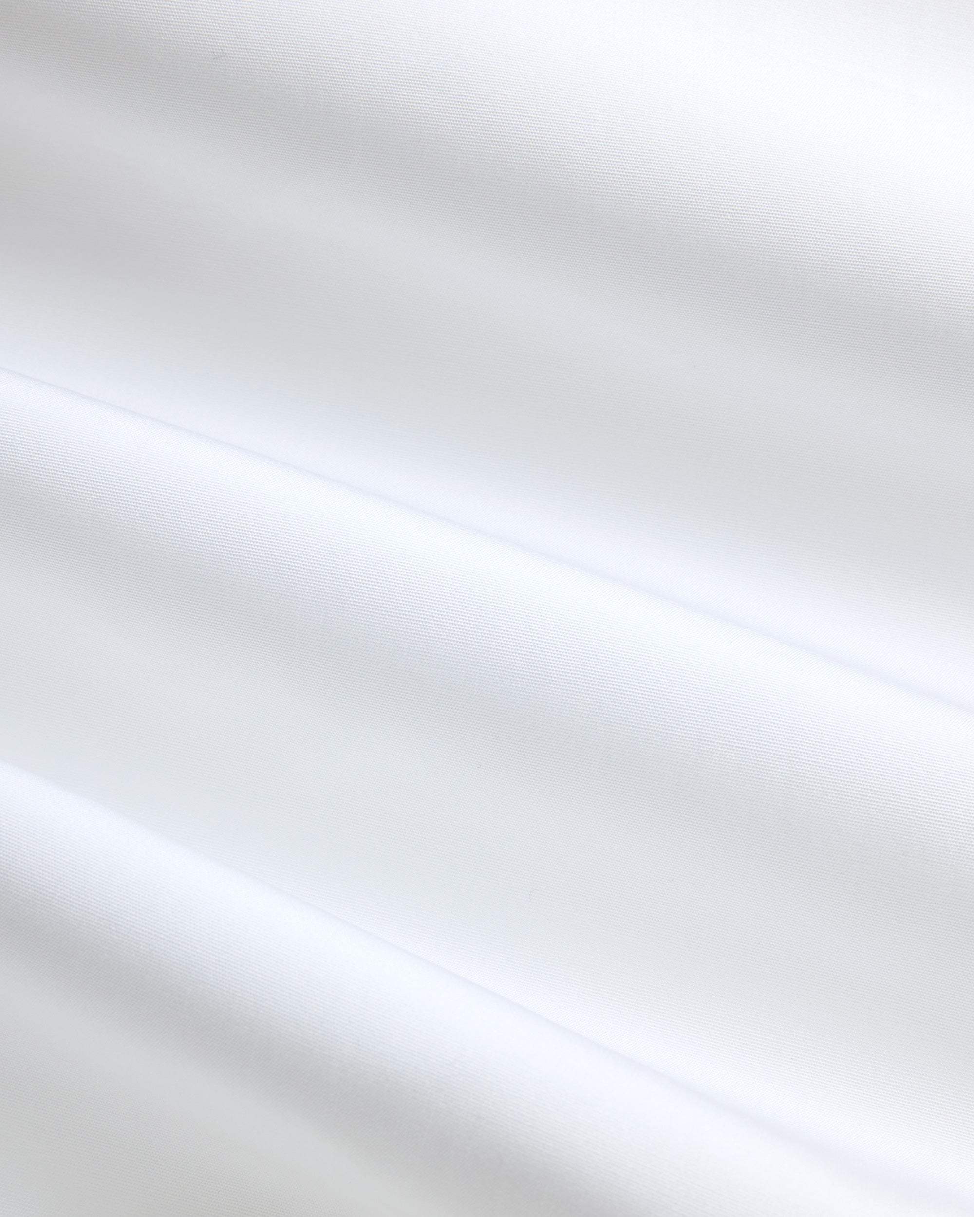 Made-in-USA Thomas Mason Solid White Spread Collar Dress Shirt - Classic Fit