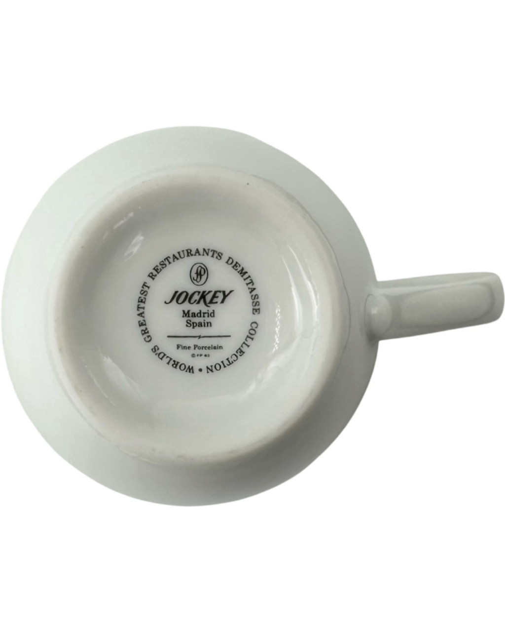 Vintage Jockey Restaurant Madrid Equestrian Demitasse Cup & Saucer