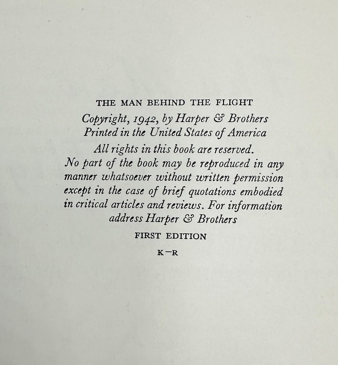 The Man Behind the Flight by Assen Jordanoff 1942 1st Edition Book