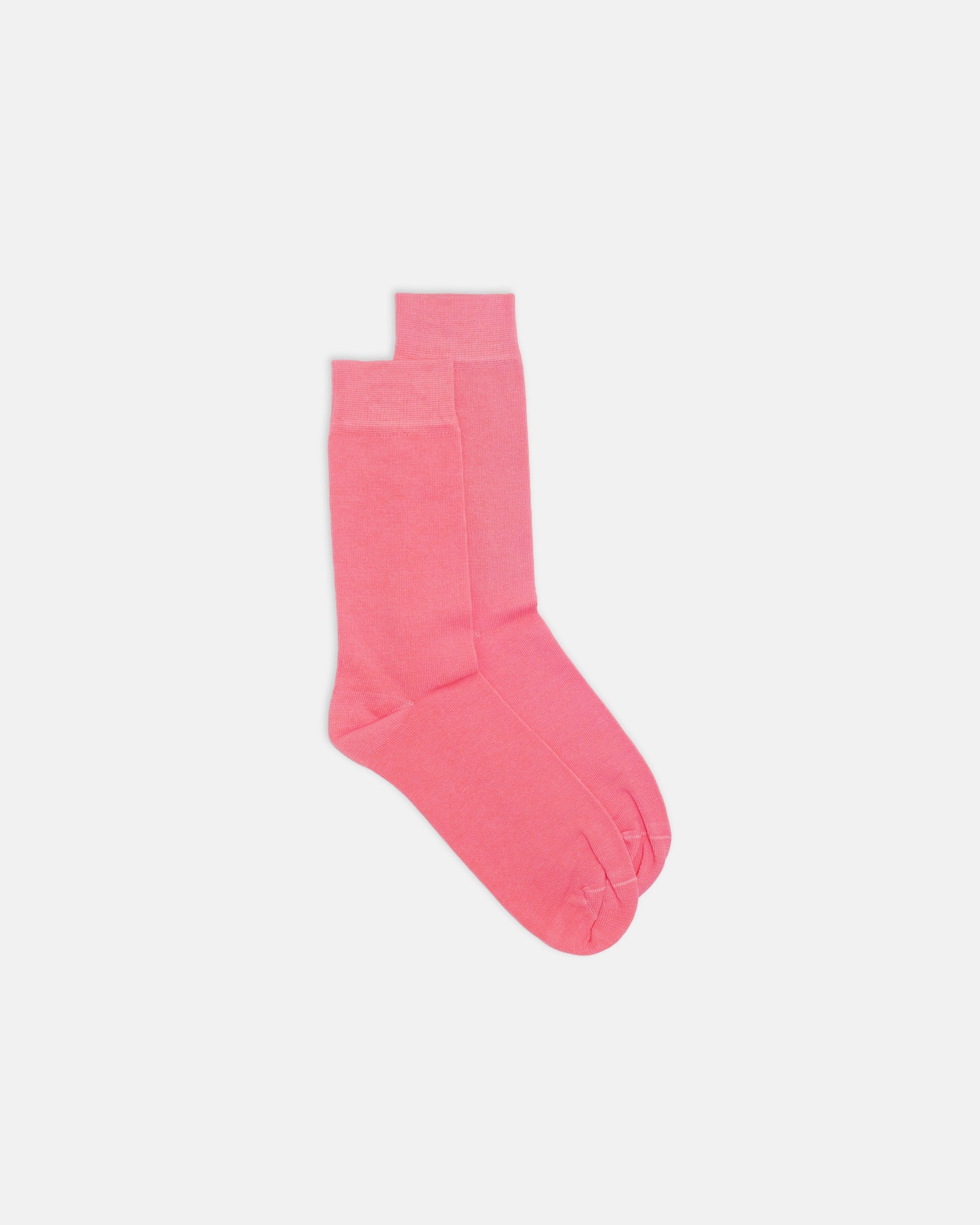 Solid Pink Cotton Socks