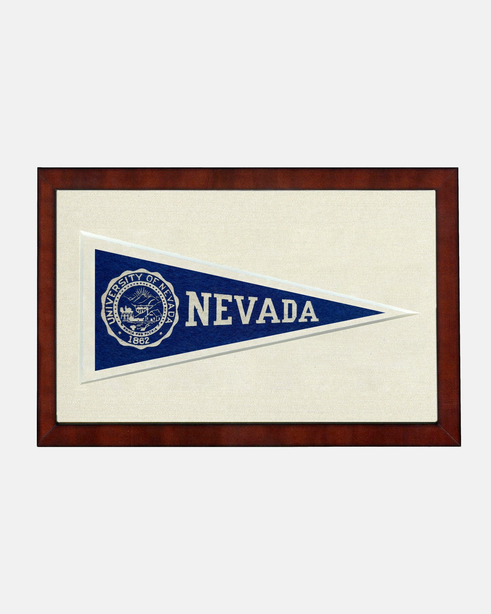 University of Nevada Framed Vintage Pennant