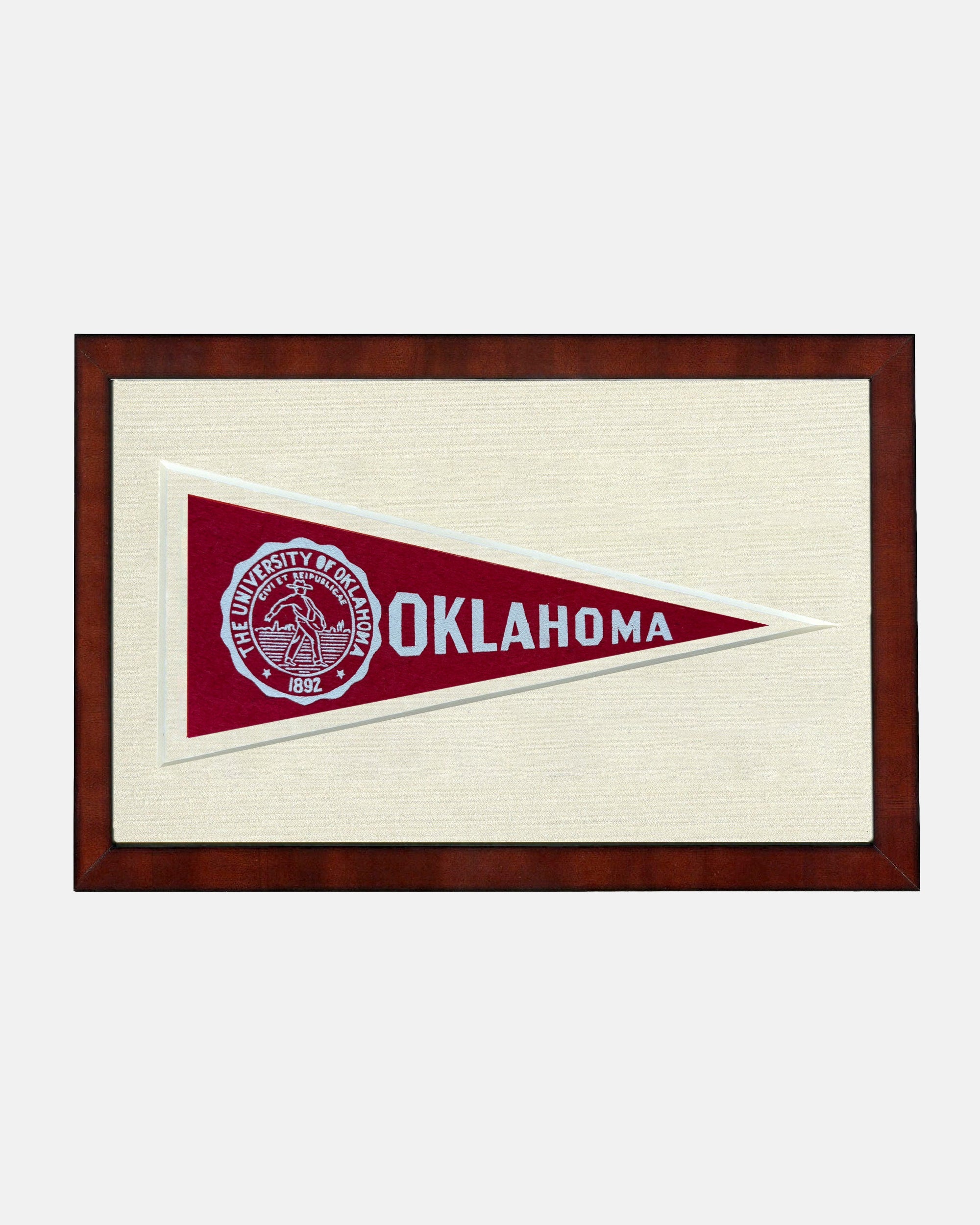 University of Oklahoma Framed Vintage Pennant
