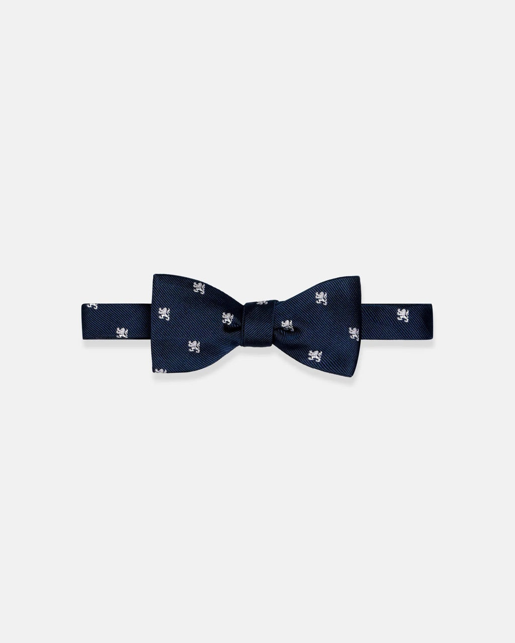 Made-in-England Navy Griffin Navy Club Bow Tie