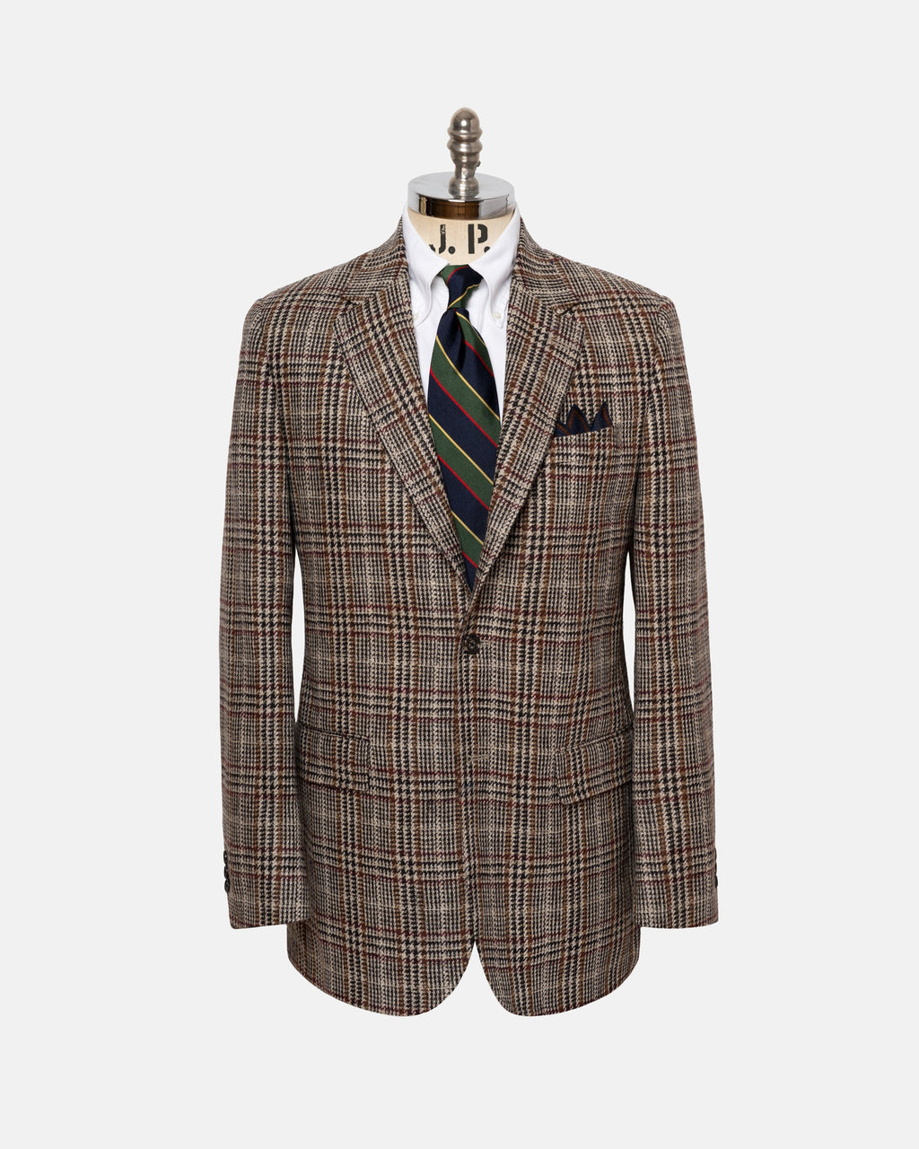 Made-in-Canada Black & Tan Plaid Sport Coat - Custom Make