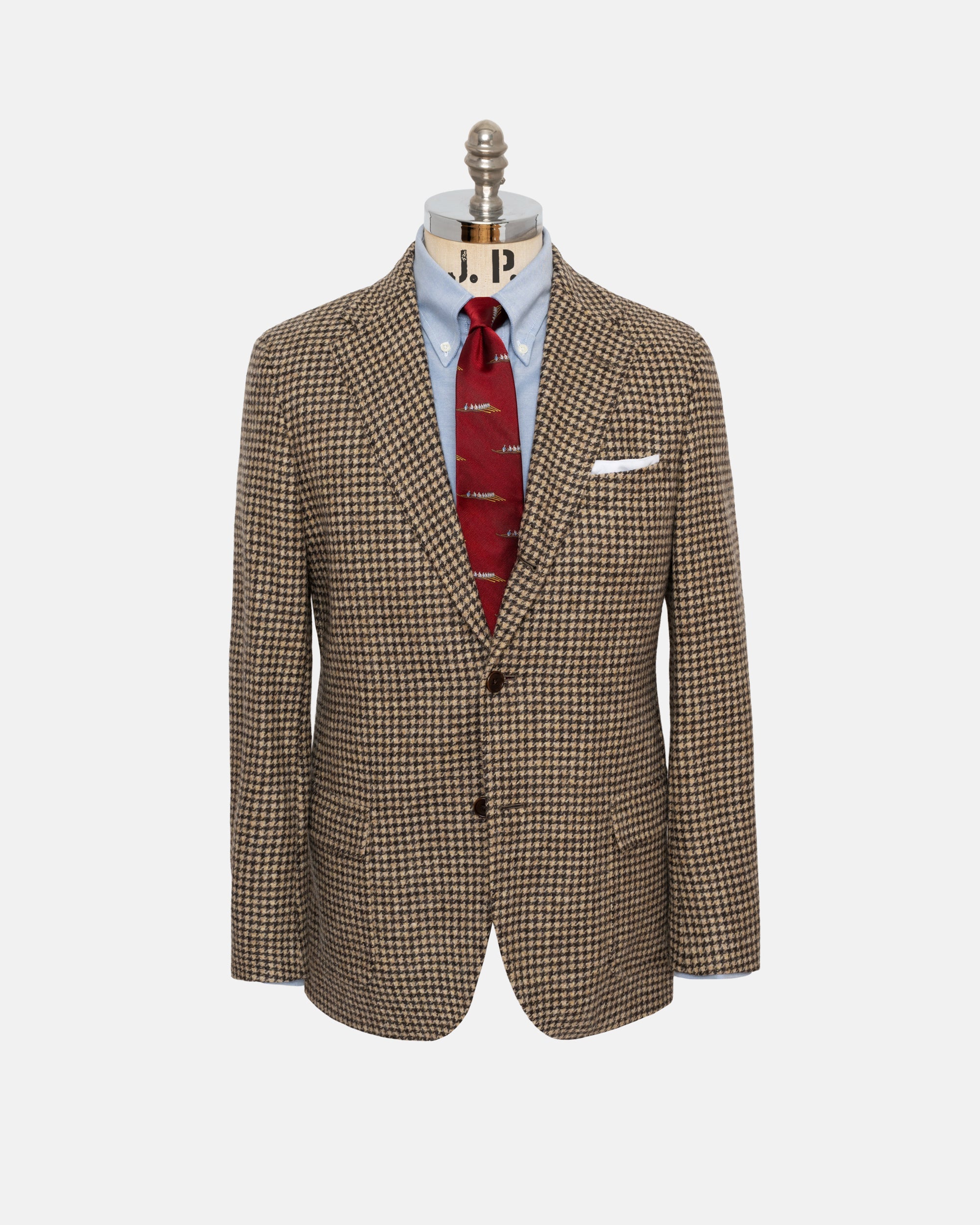 Tan & Brown Houndstooth Sport Coat