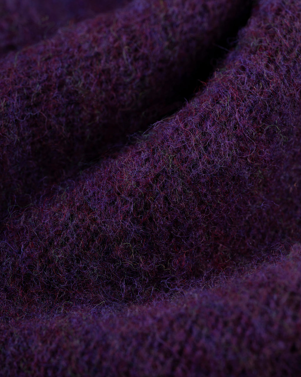 Made-in-Scotland Purple Shaggy Dog Sweater - Classic Fit