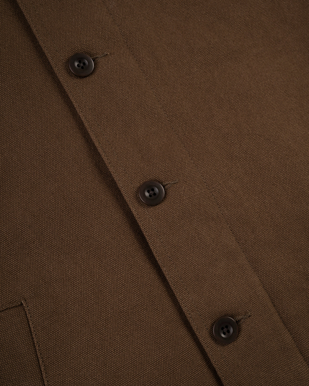 Olive Fleece-lined Canvas Deck Jacket
