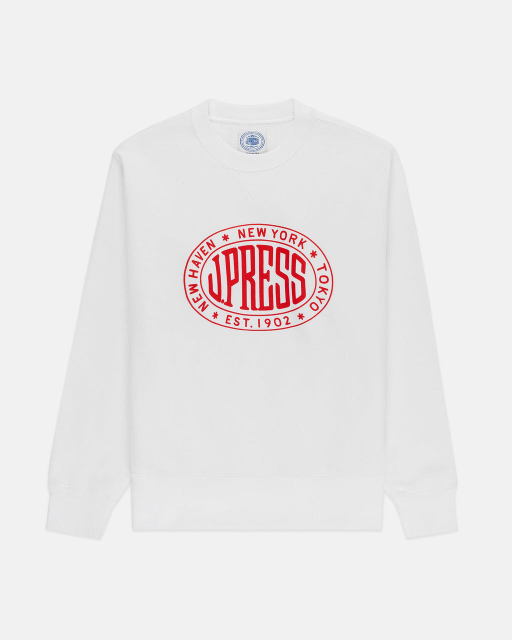 Made-in-USA White Vintage J. Press Vintage Seal Sweatshirt