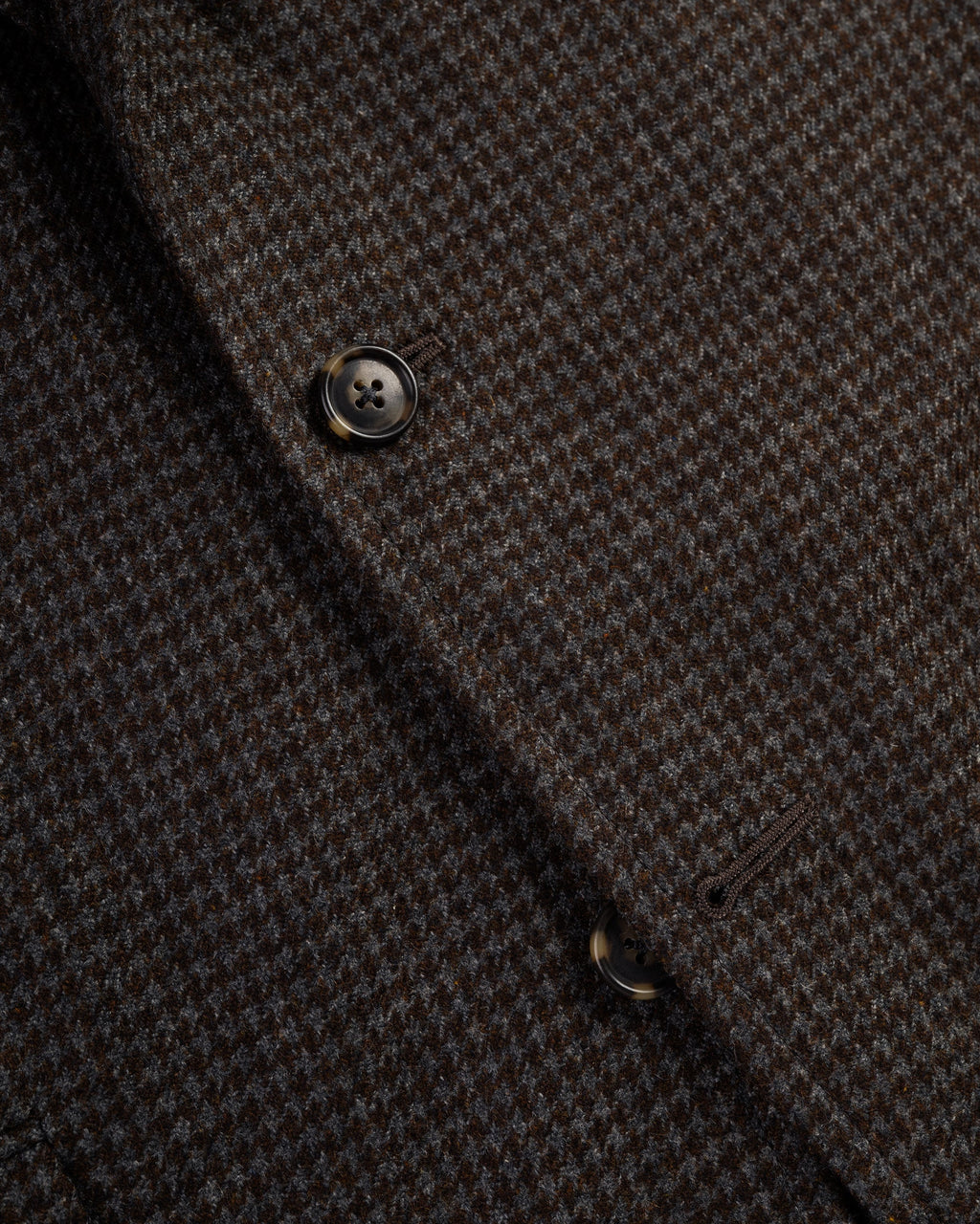 Made-in-USA Grey & Brown Houndstooth Cheviot Tweed Sport Coat - Custom Make