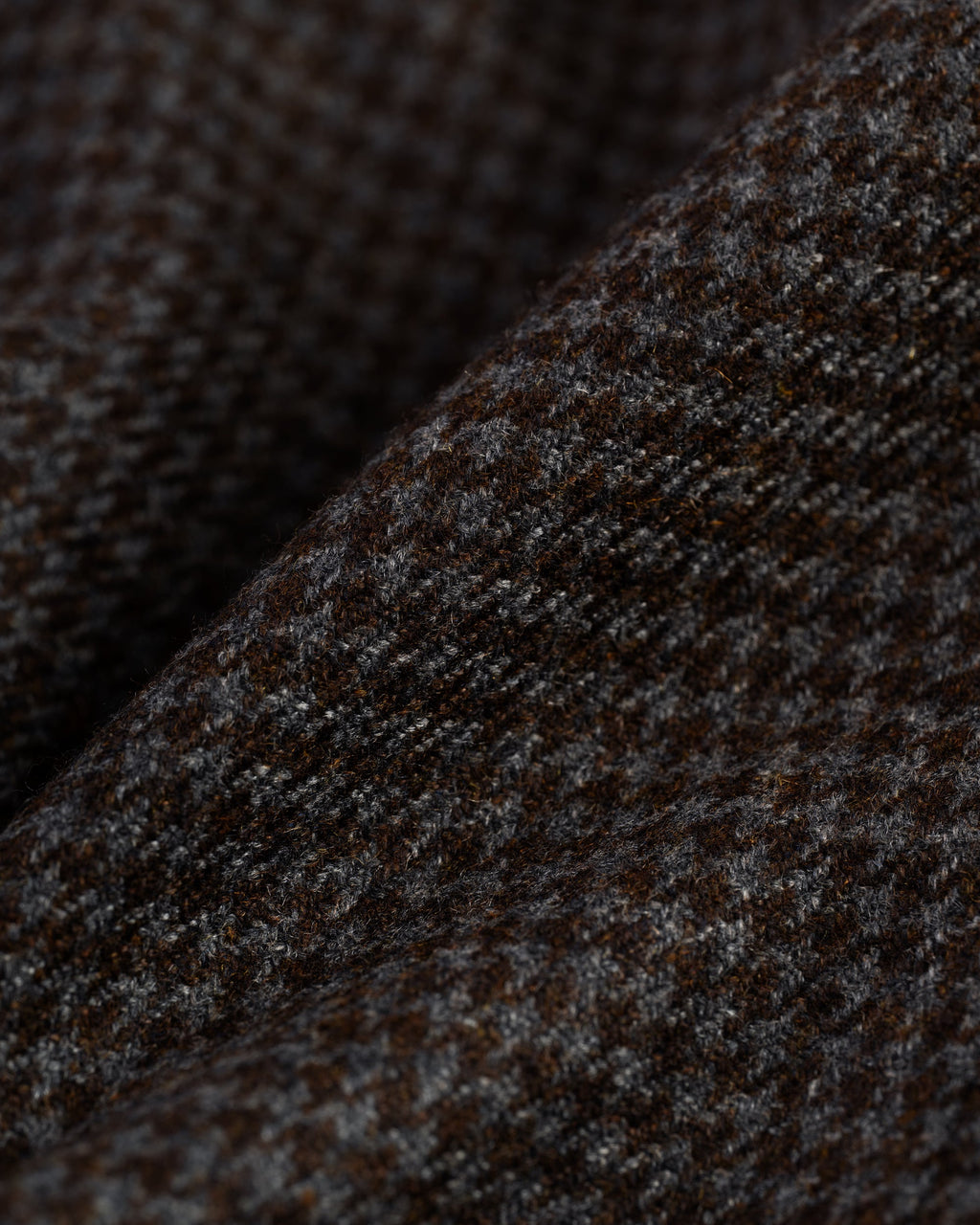 Made-in-USA Grey & Brown Houndstooth Cheviot Tweed Sport Coat - Custom Make