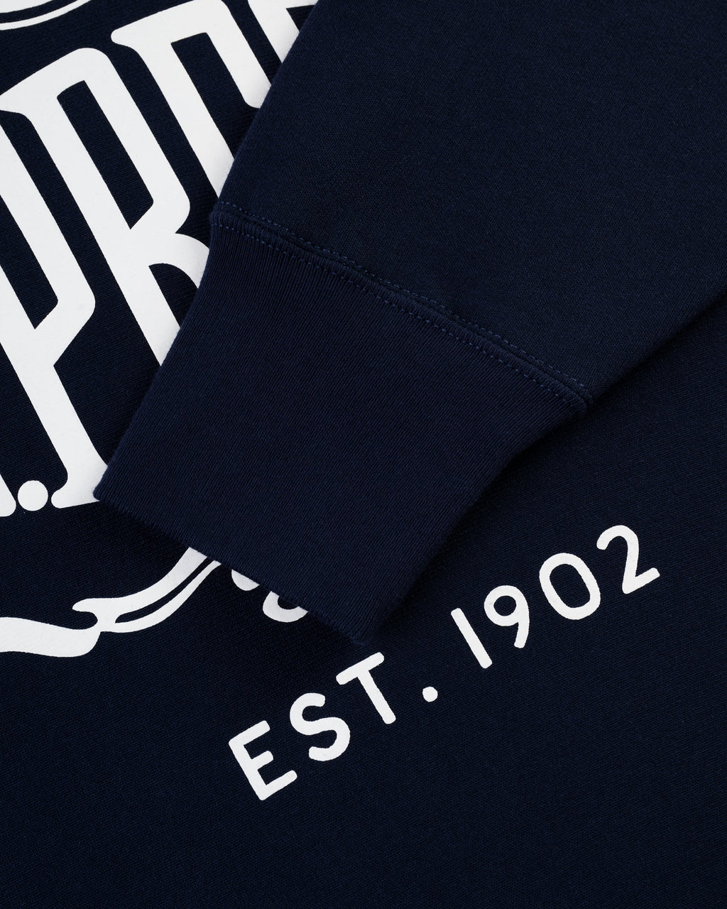 Made-in-USA Navy J. Press "Sheep and Shears" Logo Sweatshirt