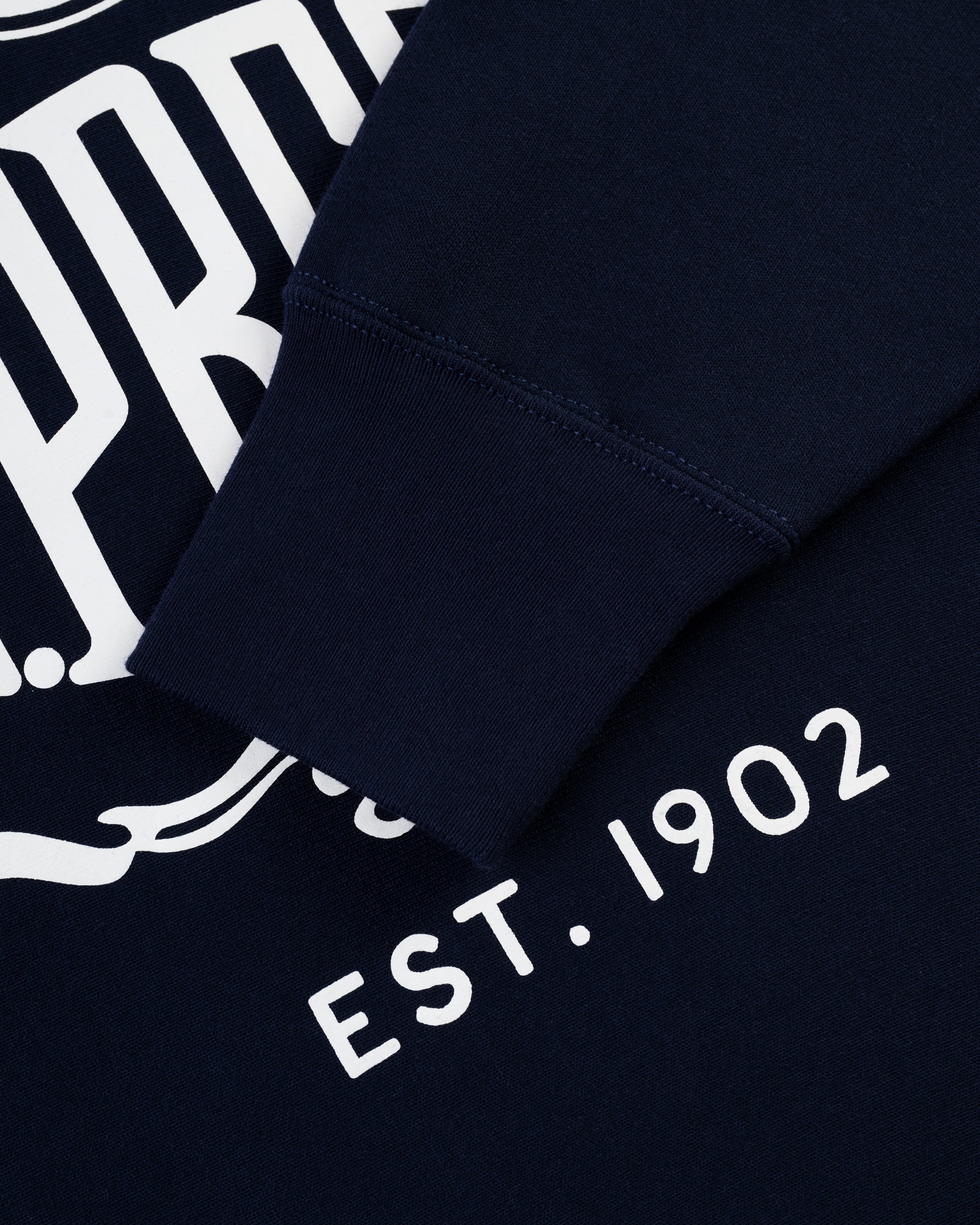 Made-in-USA Navy J. Press "Sheep and Shears" Logo Sweatshirt