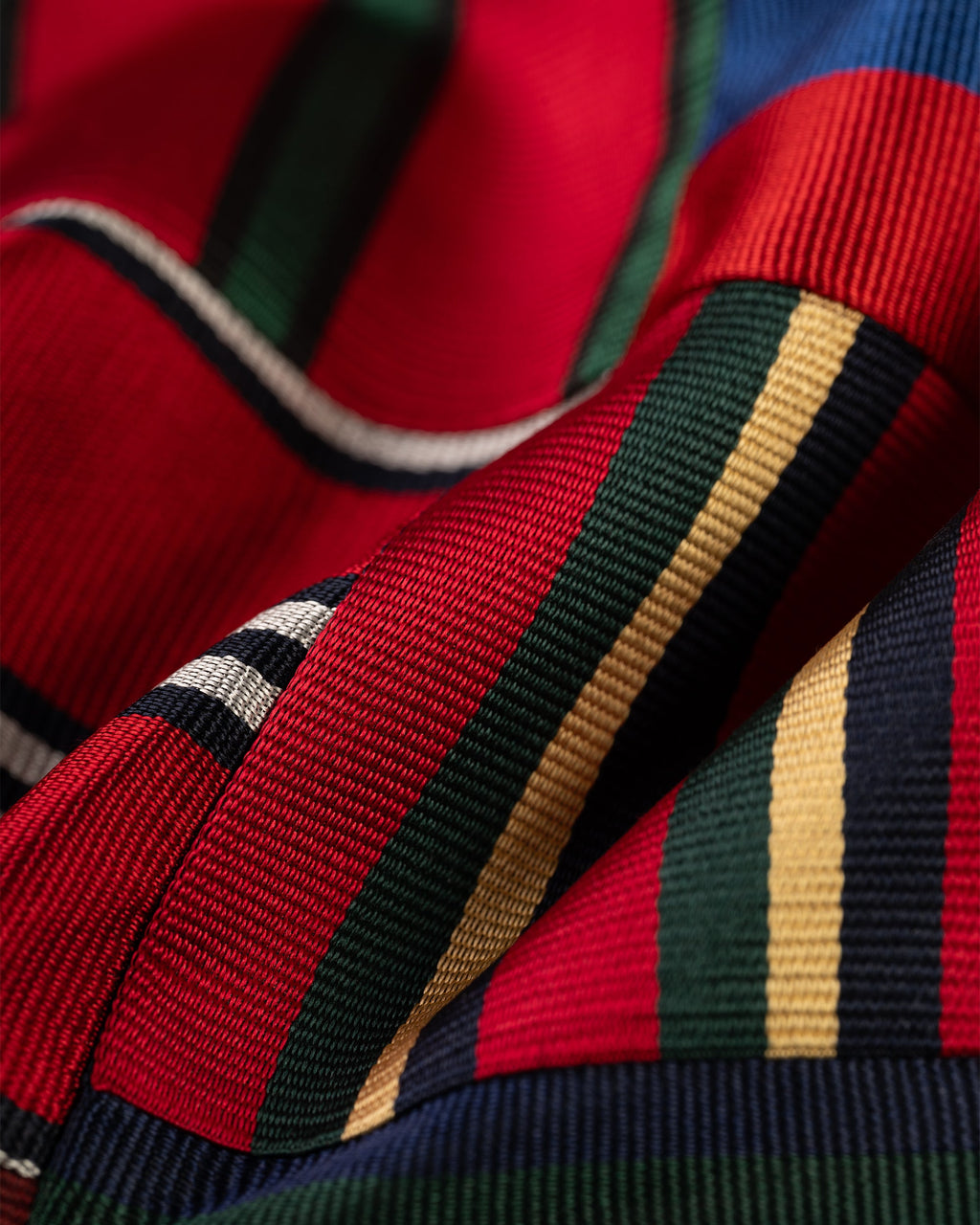 Made-in-USA Patchwork Silk Repp Muffler