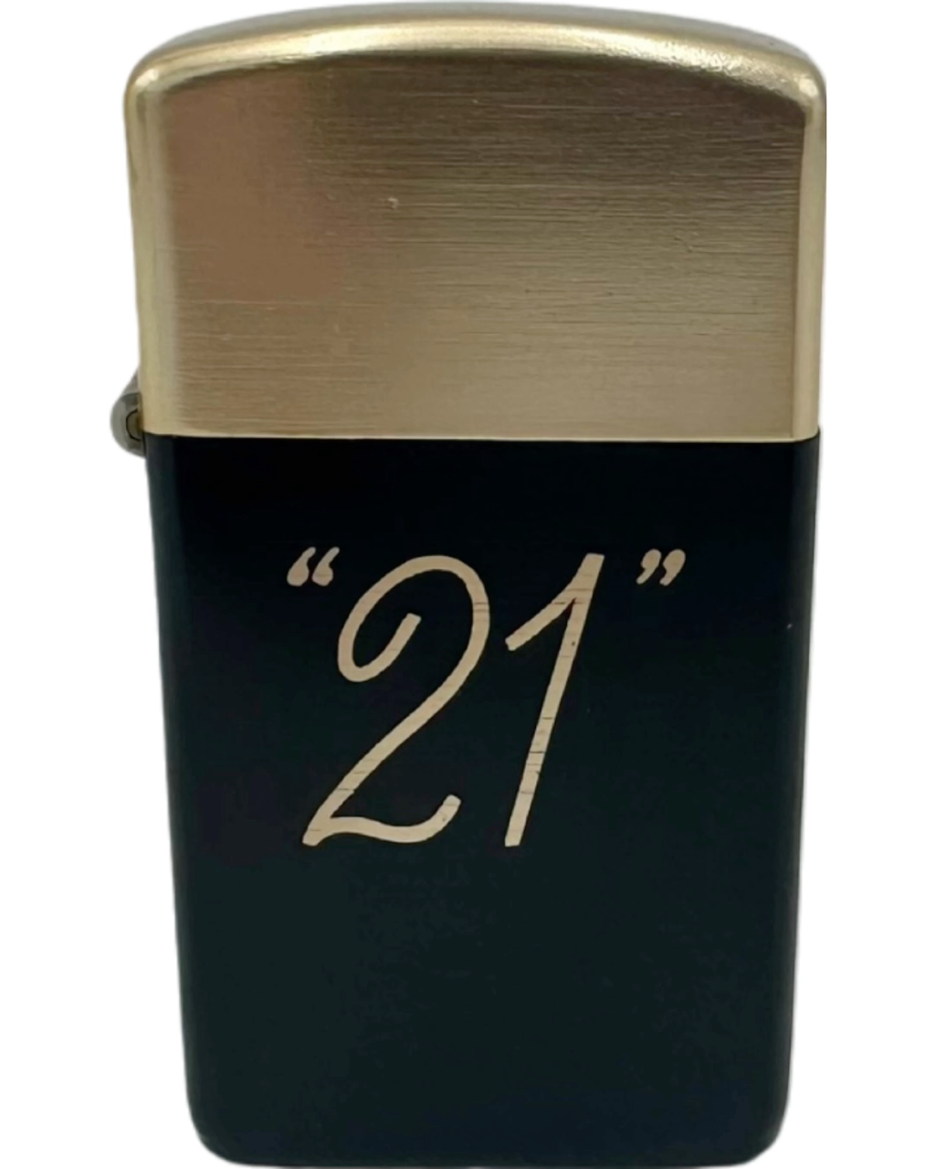 Vintage The 21 Club NYC Restaurant Black & Gold Lighter