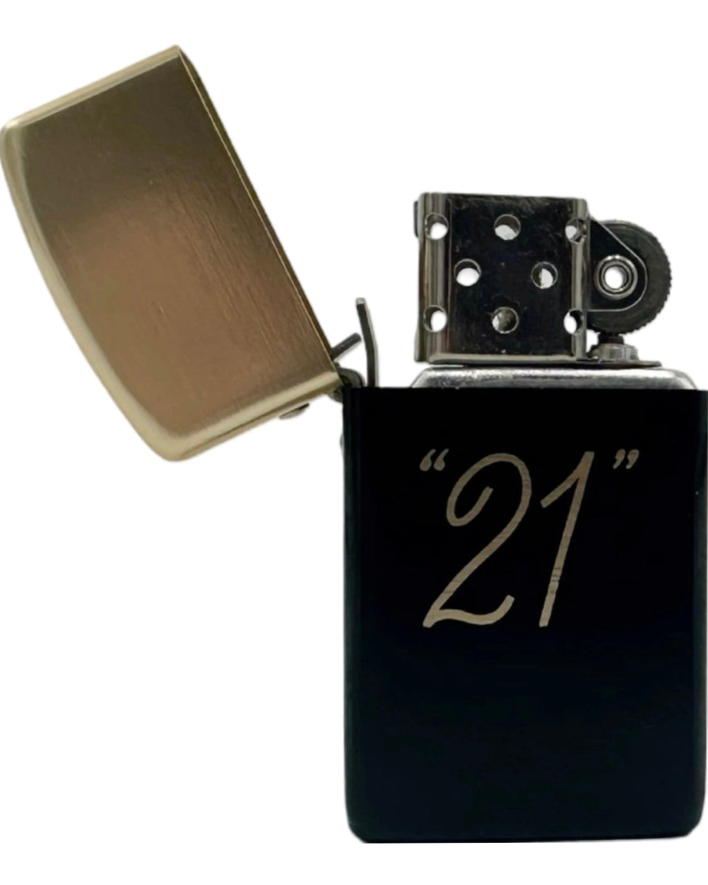 Vintage The 21 Club NYC Restaurant Black & Gold Lighter