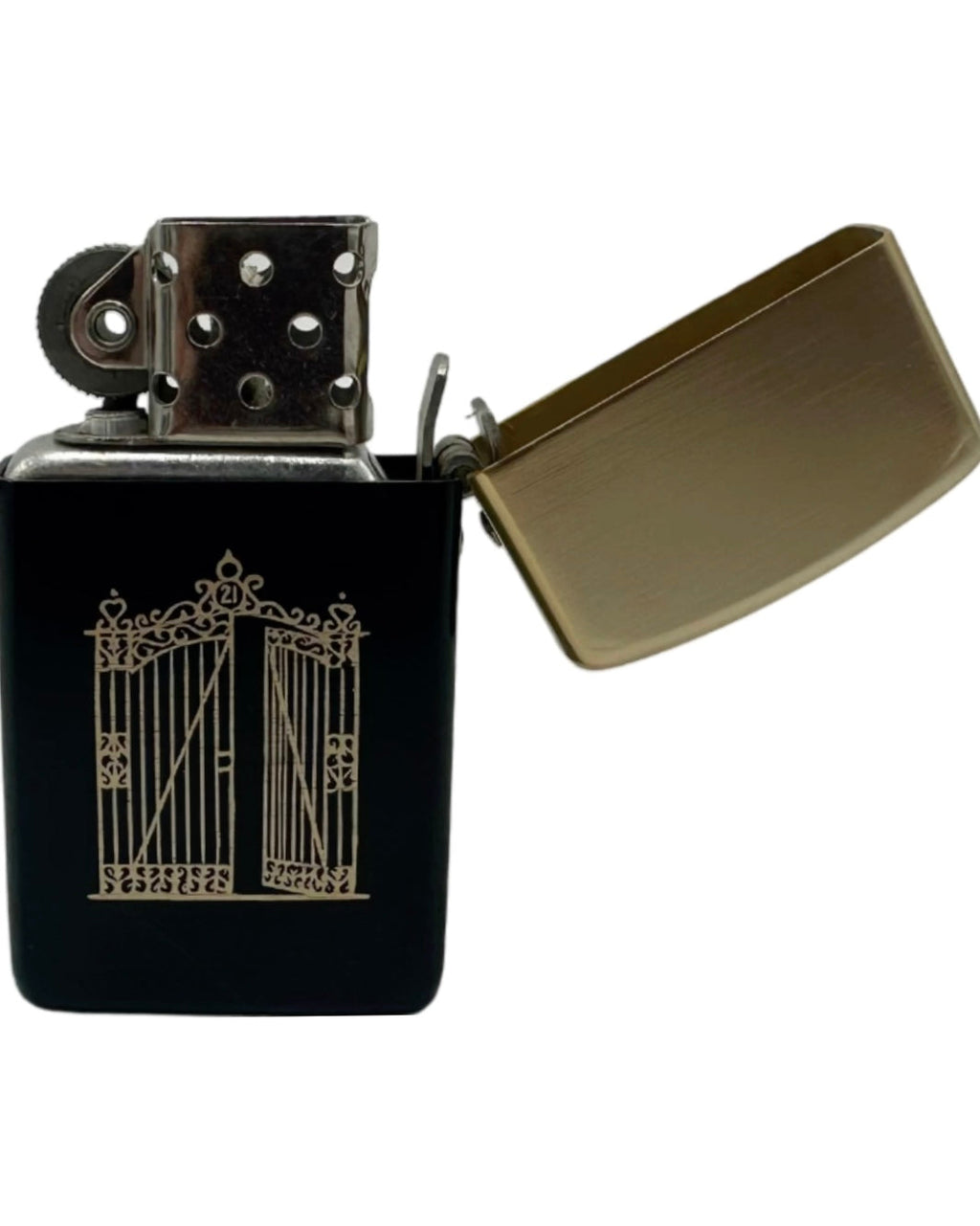 Vintage The 21 Club NYC Restaurant Black & Gold Lighter