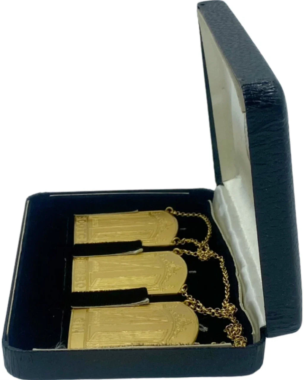 Set 3 The 21 Club NYC Restaurant Decanter Tags