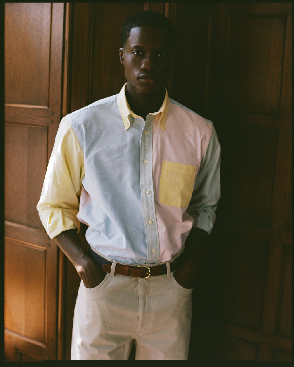 Made-in-USA Solid Colorblock Oxford Cloth Fun Shirt - Classic Fit