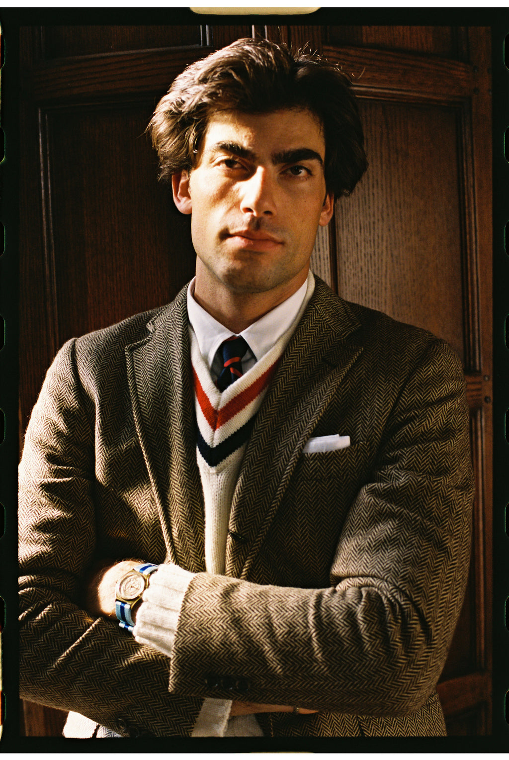 Made-in-USA Brown & Tan Herringbone Lambswool Sport Coat