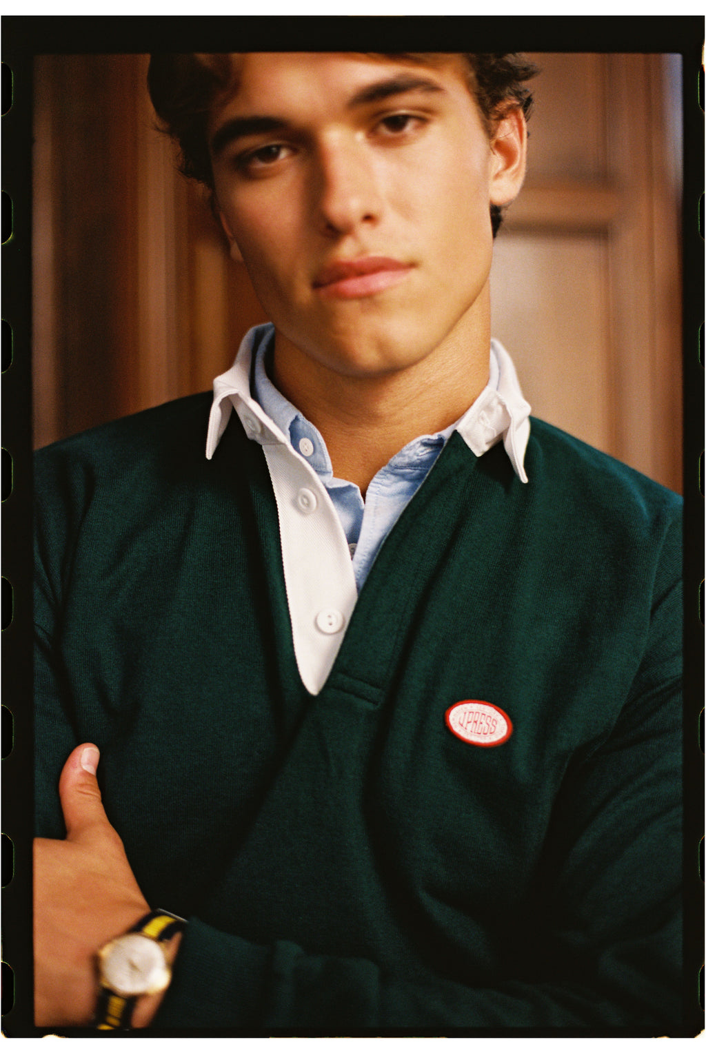 Made-in-USA Solid Hunter Green J. Press Seal Rugby Shirt