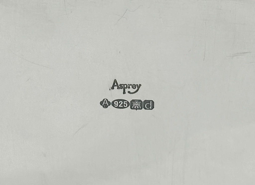 Vintage Asprey London Sterling Silver Miniature Suitcase Trinket Box