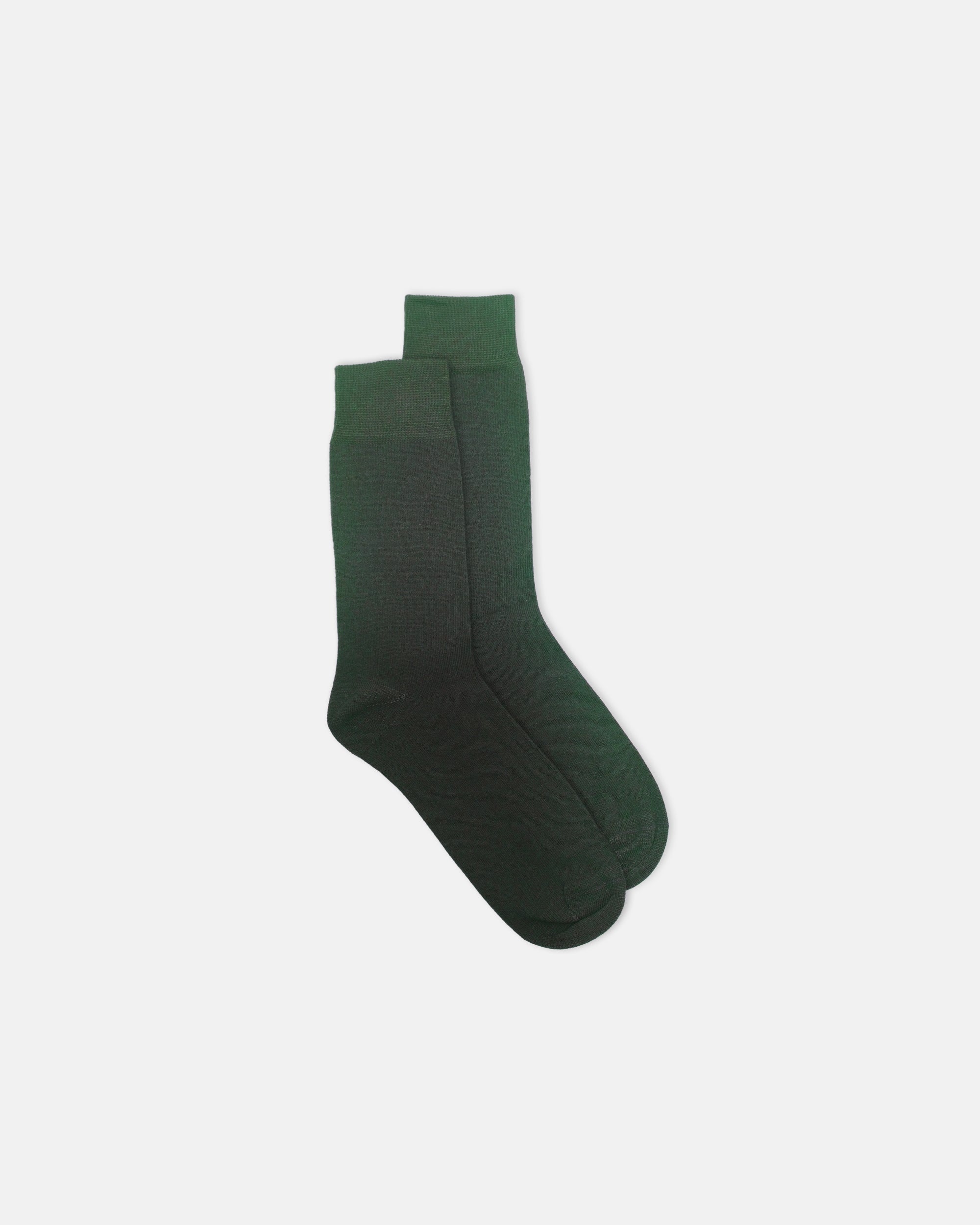 Solid Green Cotton Socks