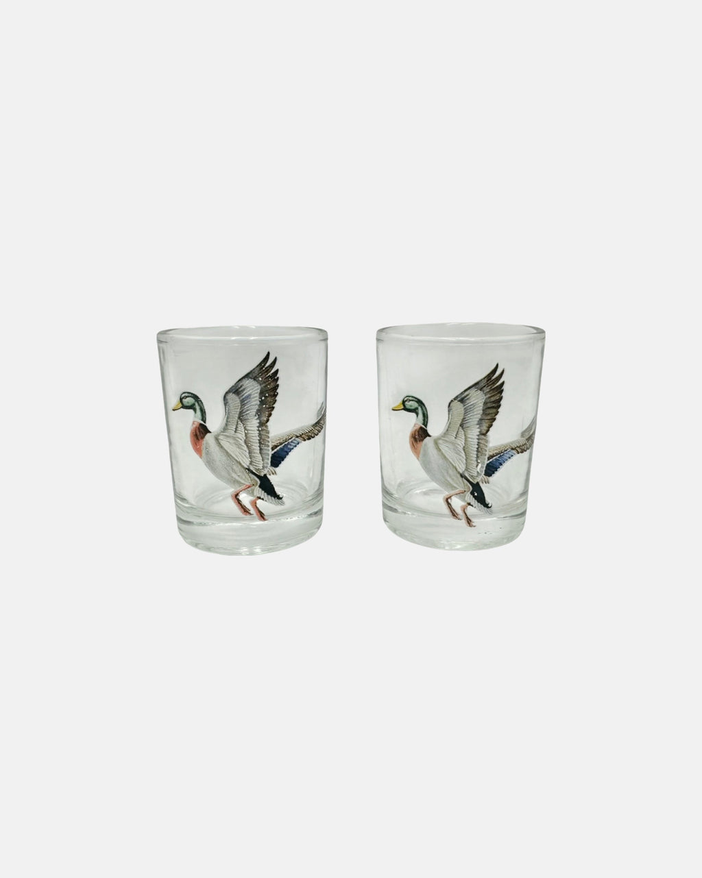 Vintage Set 3 Frank Vosmansky Duck Cocktail Pitcher & Shot Glasses